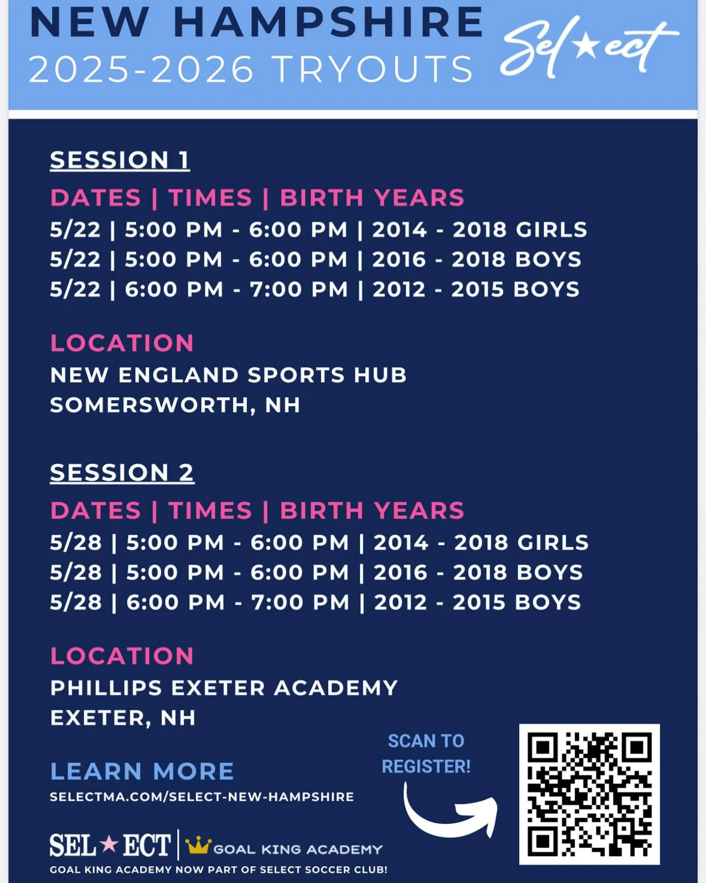 🚨 BIG ANNOUNCEMENT! 🚨
GKA is officially partnering with South Shore Select! ⚽🔥
We&rsquo;re beyond excited for what&rsquo;s ahead &mdash; this partnership brings amazing opportunities for our players and program. Let&rsquo;s go! 💪💙
🔗Registration