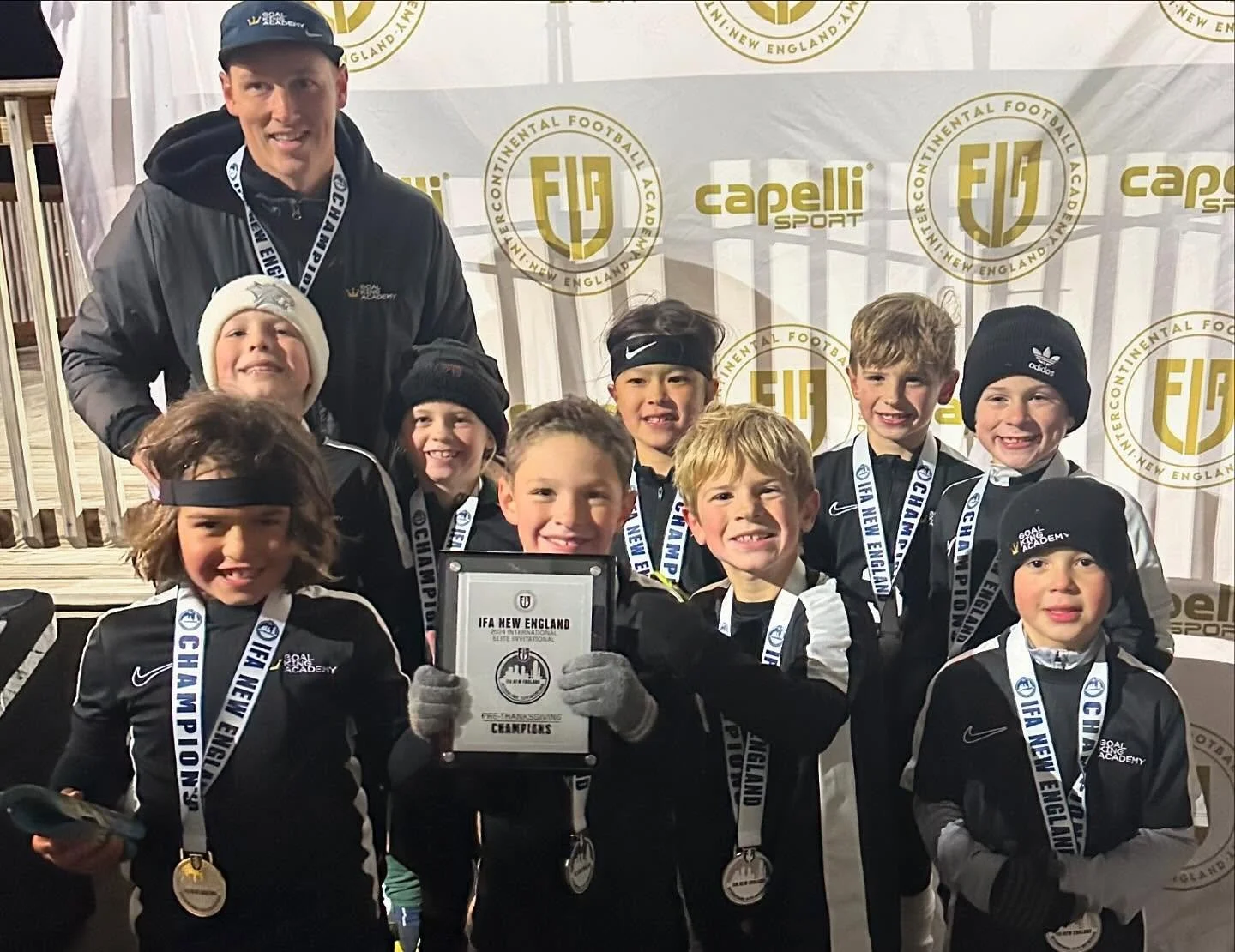 🏆 IFA Pre-Thanksgiving Day Tournament Champions! 🏆
What an incredible weekend for Goal King Academy! I couldn&rsquo;t be prouder of all our teams &mdash; the U9, U10, U11, and U12 &mdash; for their hard work, determination, and grit in the tourname