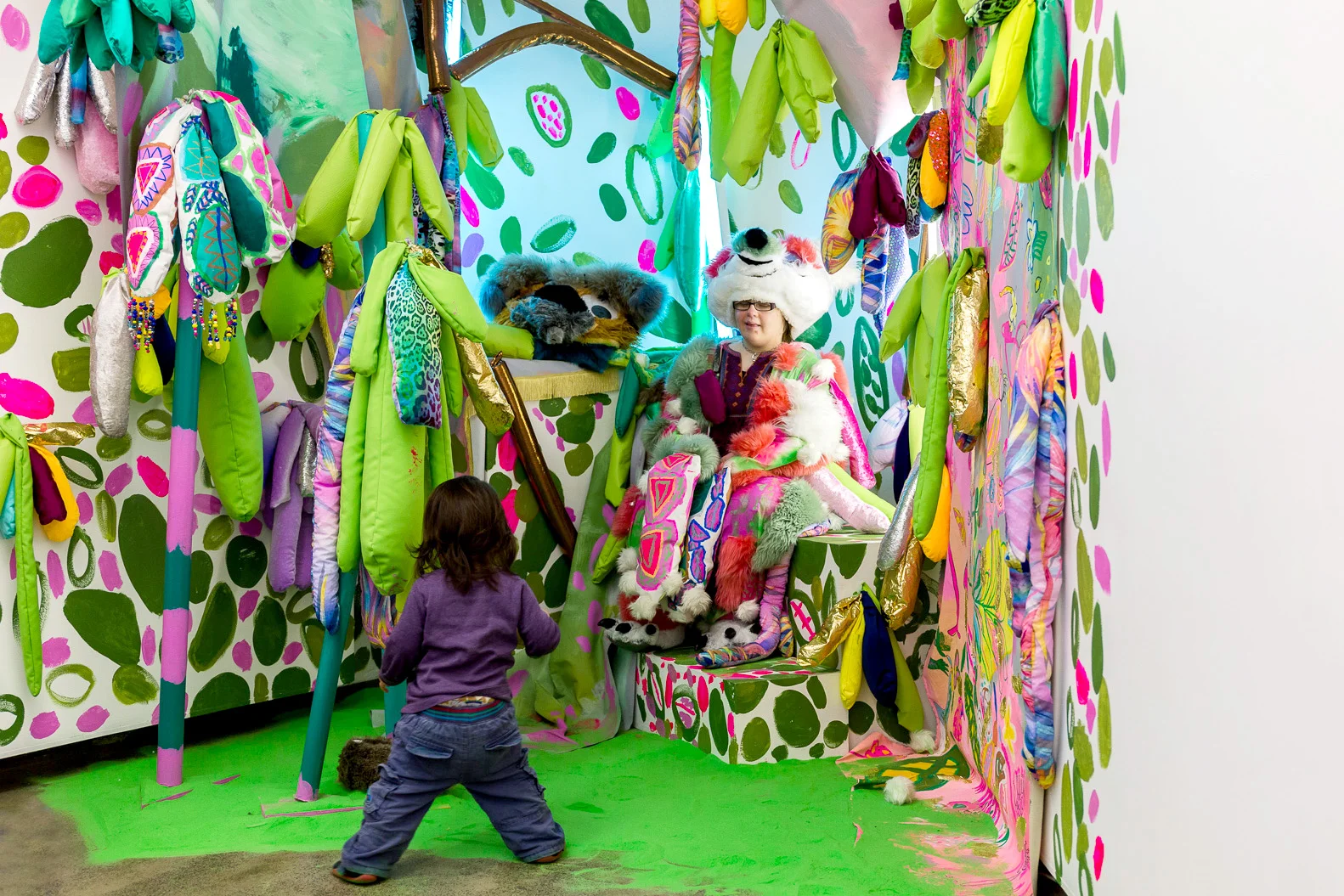 Rosie Deacon and Emily Crockford in Paired , 2018, Firstdraft, Sydney, curated by Harriet Body. Photo Zan Wimberley