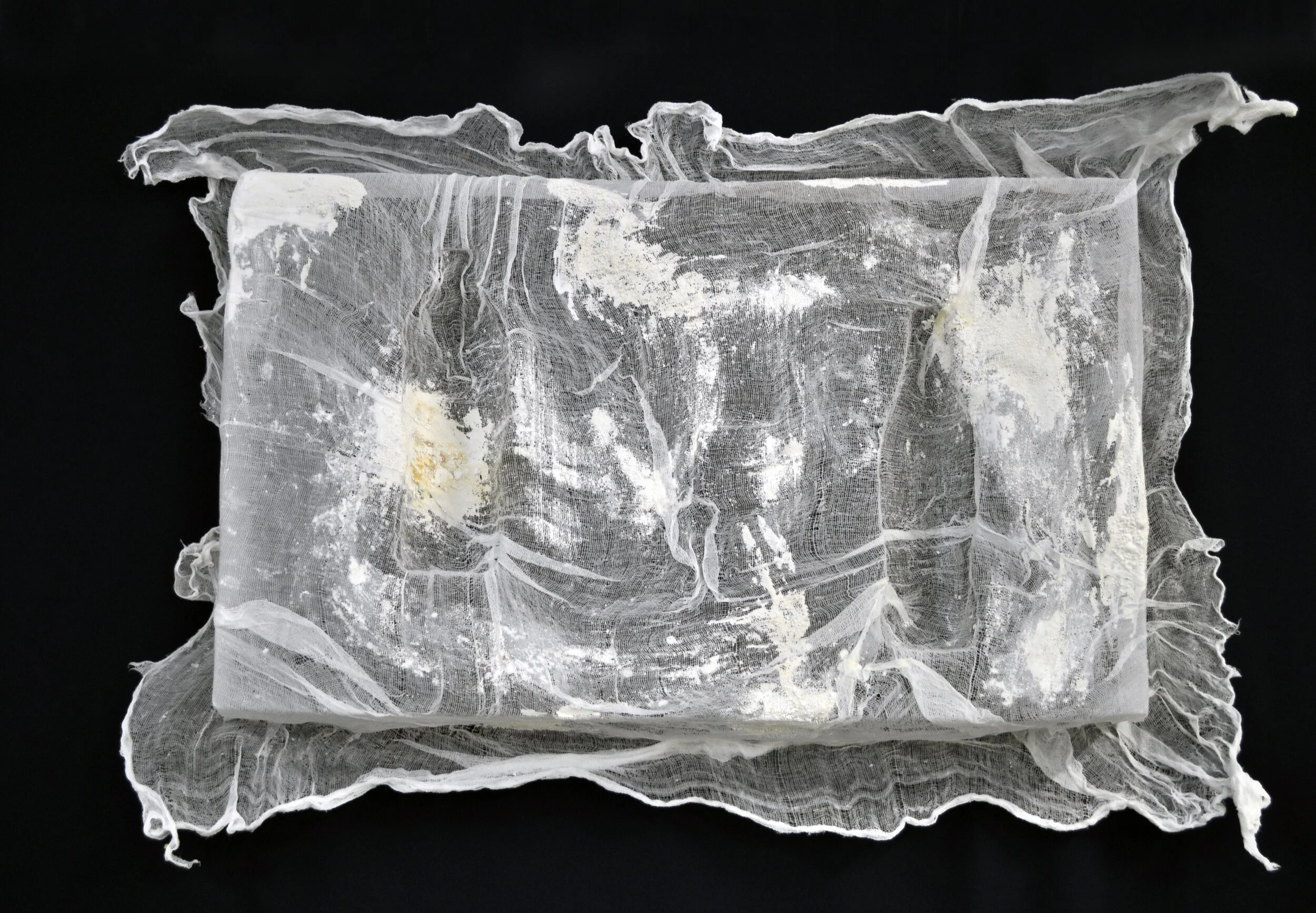 Tamara Baillie,  Memory Blocks: Last Drinks , 2013, cotton, sugar, plaster Courtesy the artist.