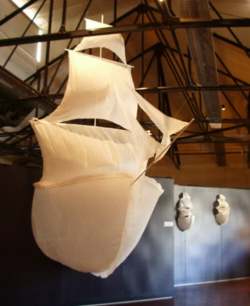 Tamara Baillie,  Ocean   Ghosts , 2006, cotton, sugar, steel. Courtesy the artist.