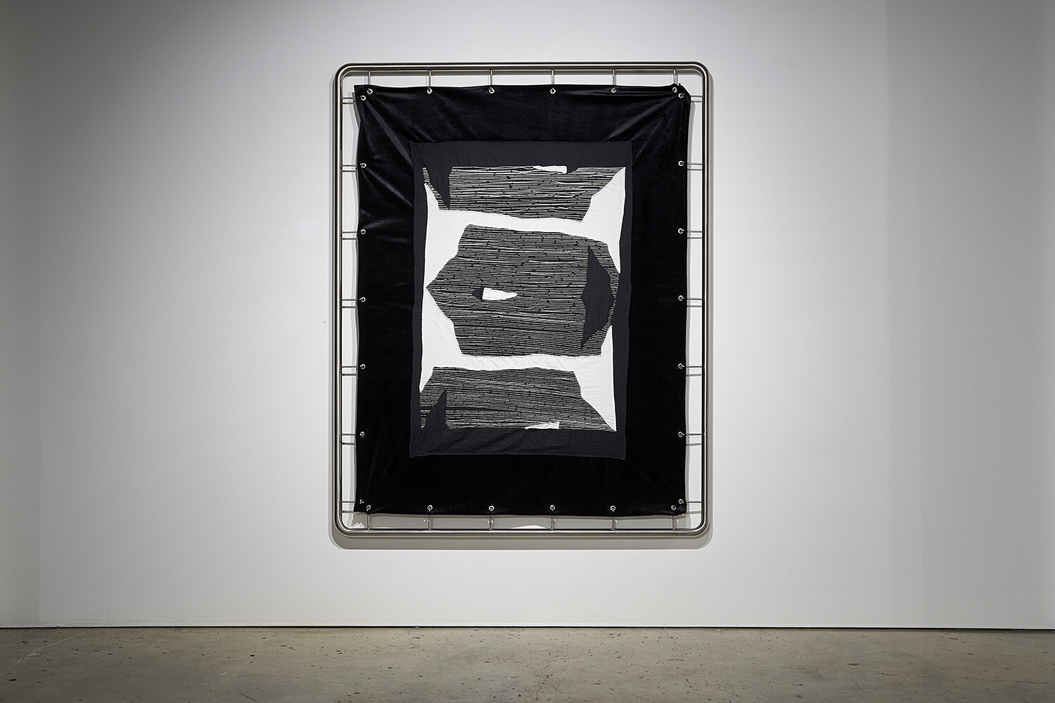 Kate Bohunnis,  this soft machine , 2020, stainless steel, latex, velvet, faux fur, chiffon, cotton thread,  dimensions variable, installation view (detail). Photo: Sam Roberts. Courtesy the artist.
