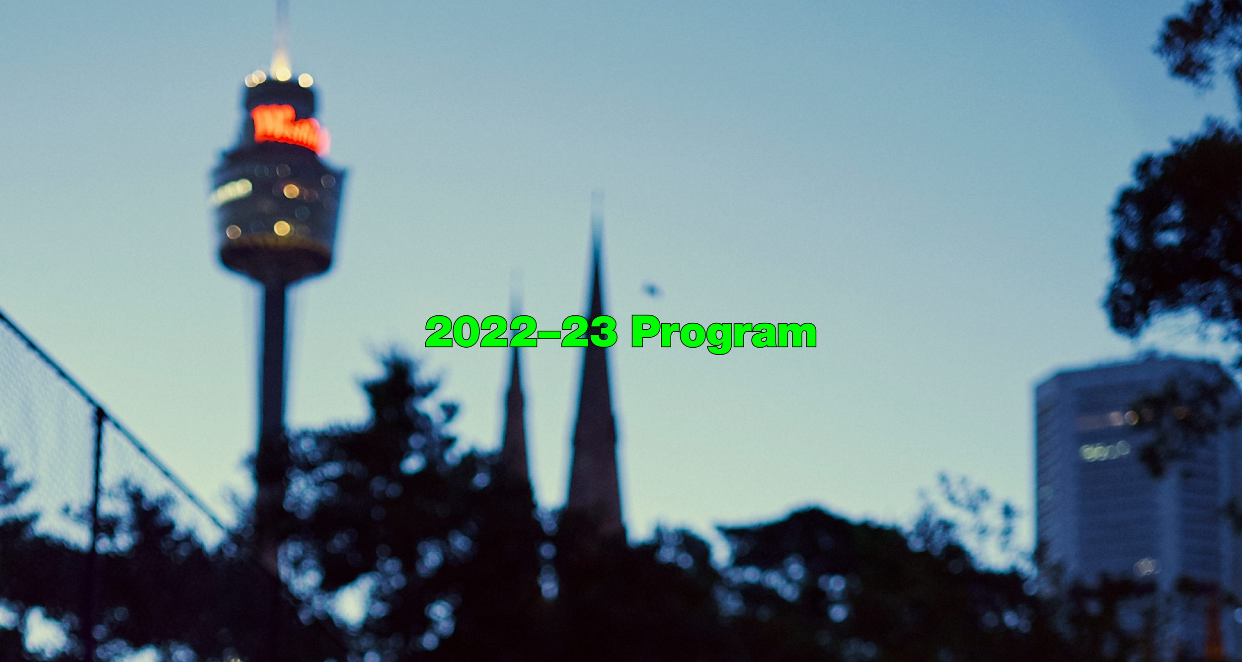 2022–23 Program Announcement