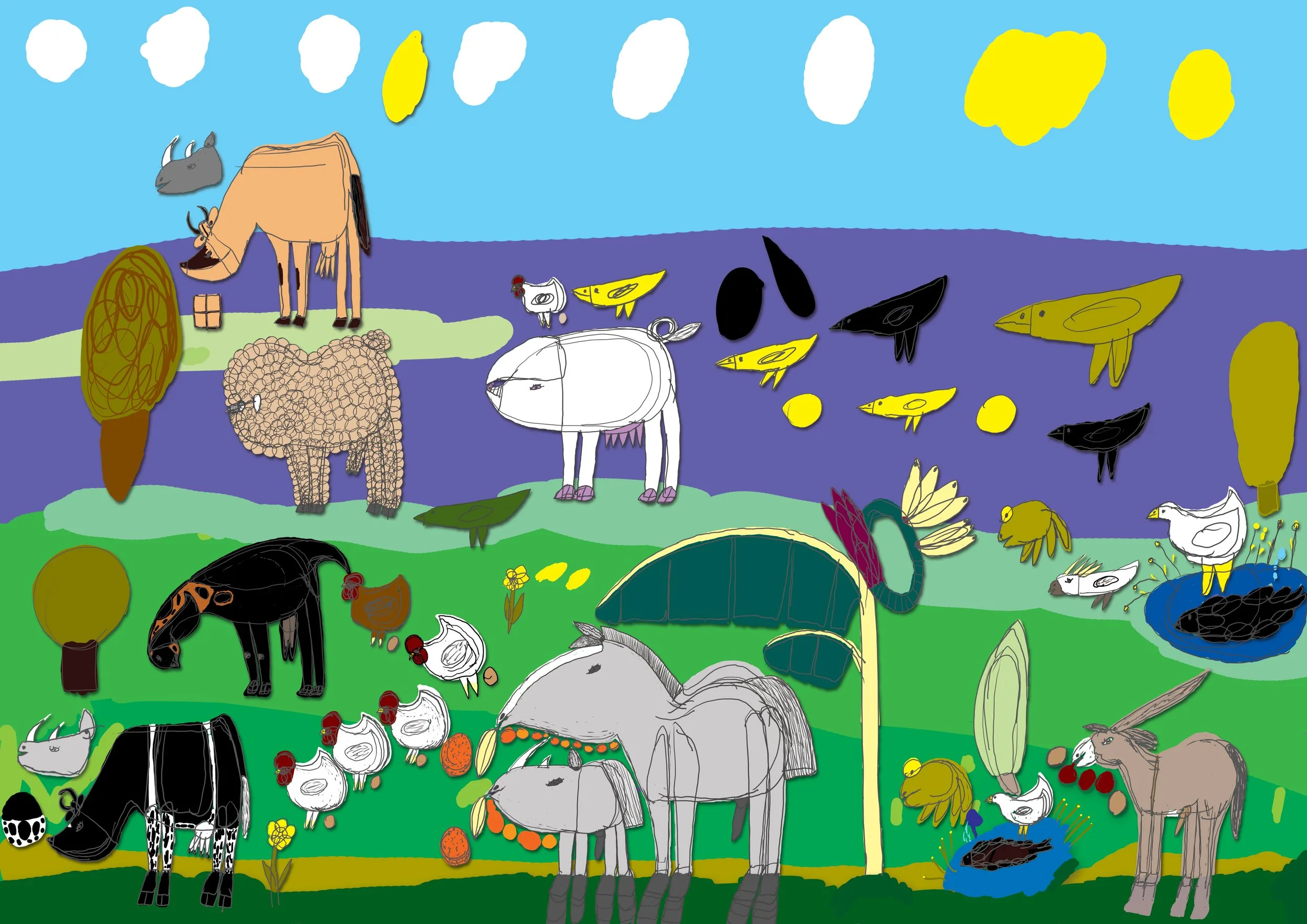 Arunan’s Farm with frogs, ducks and fish in pond