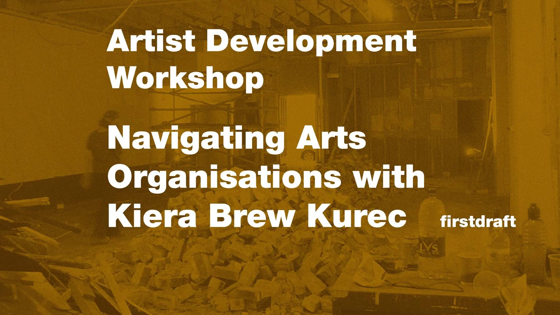 Artist Development Workshop Program: Navigating Arts Organisations with Kiera Brew Kurec