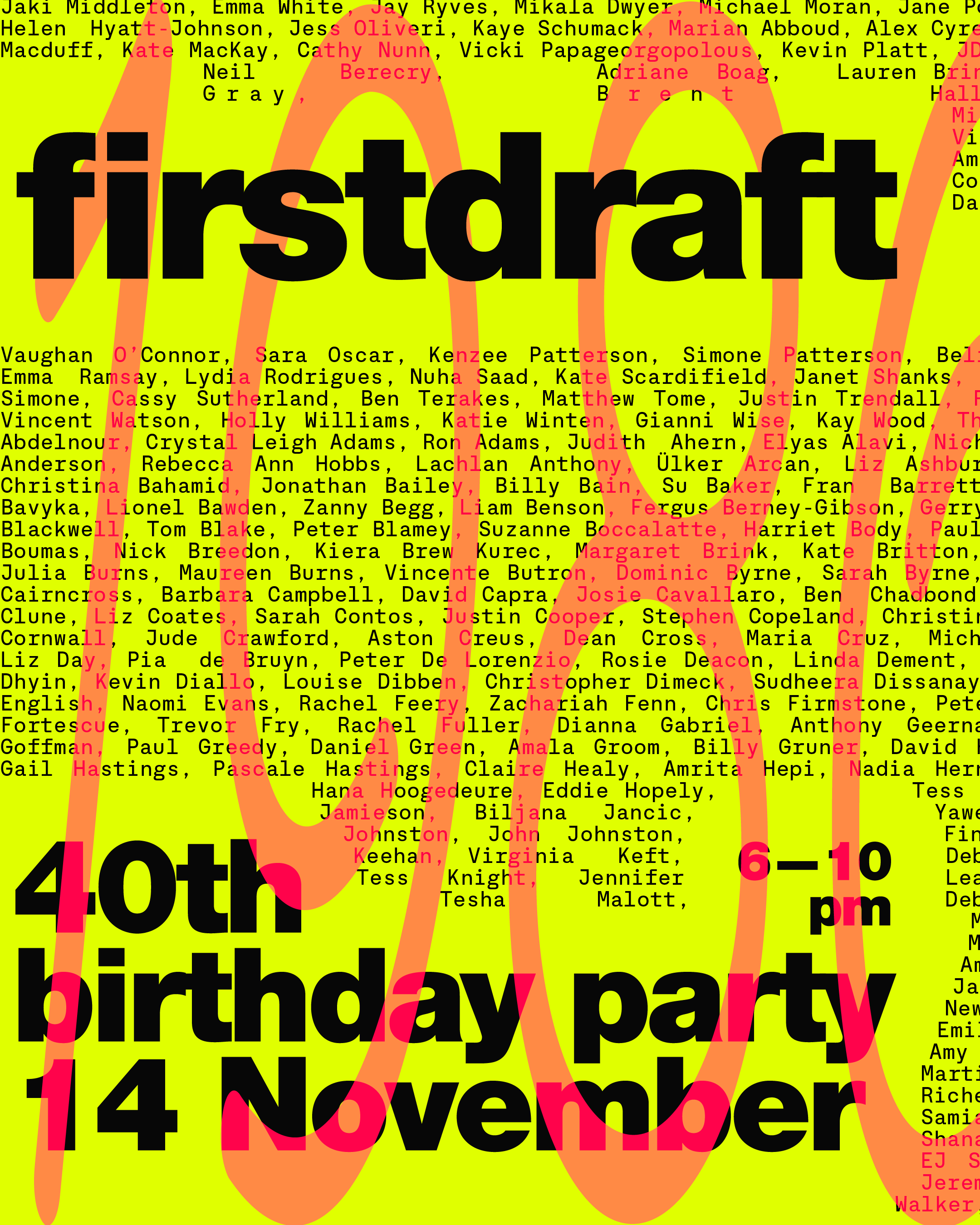 Firstdraft's 40th Birthday Party
