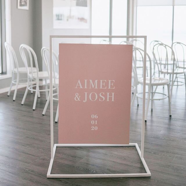 Wedding signage by one of our vendors! Check out our Who We Recommend page on our website for wedding inspo ☁️