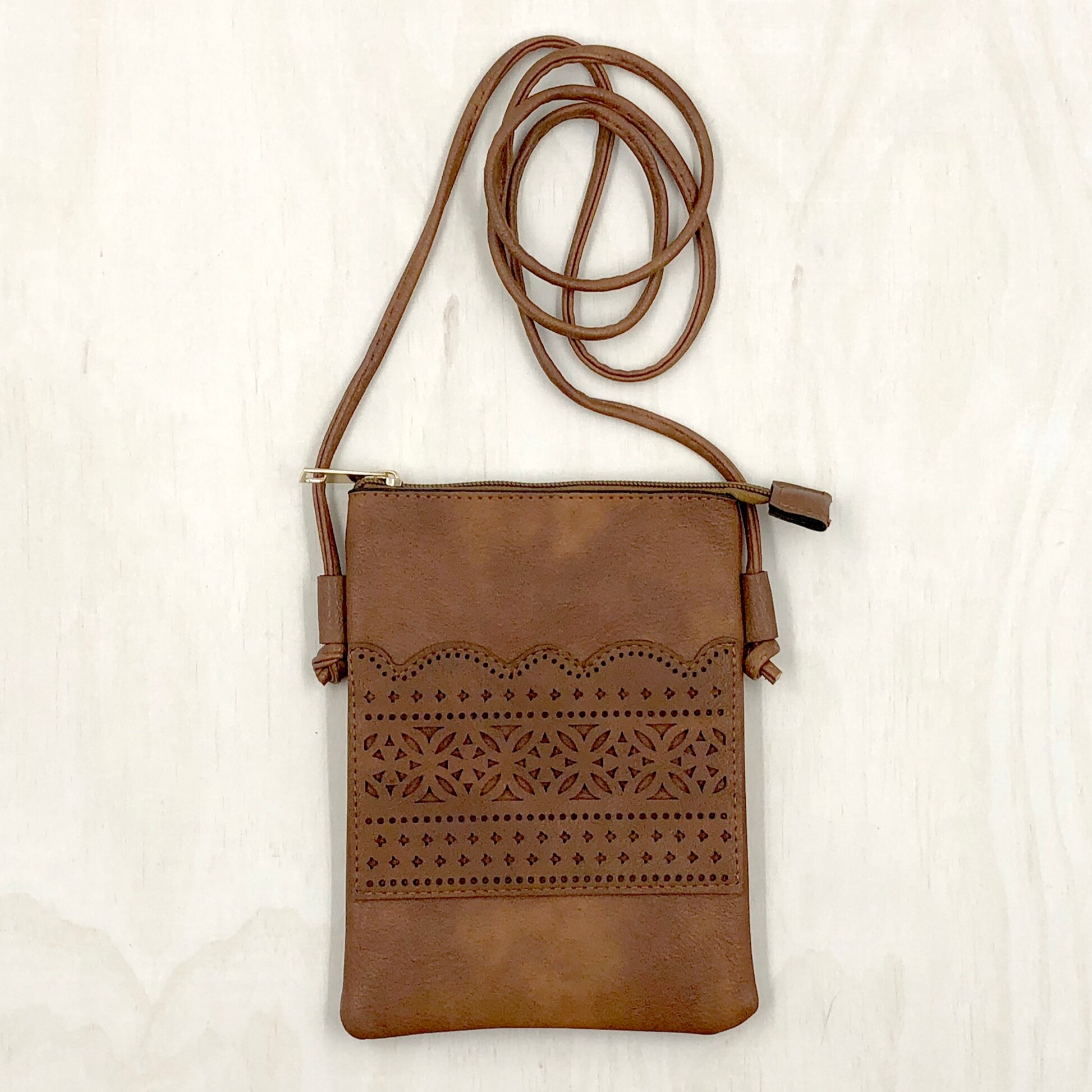 Brown PU Leather Handbag