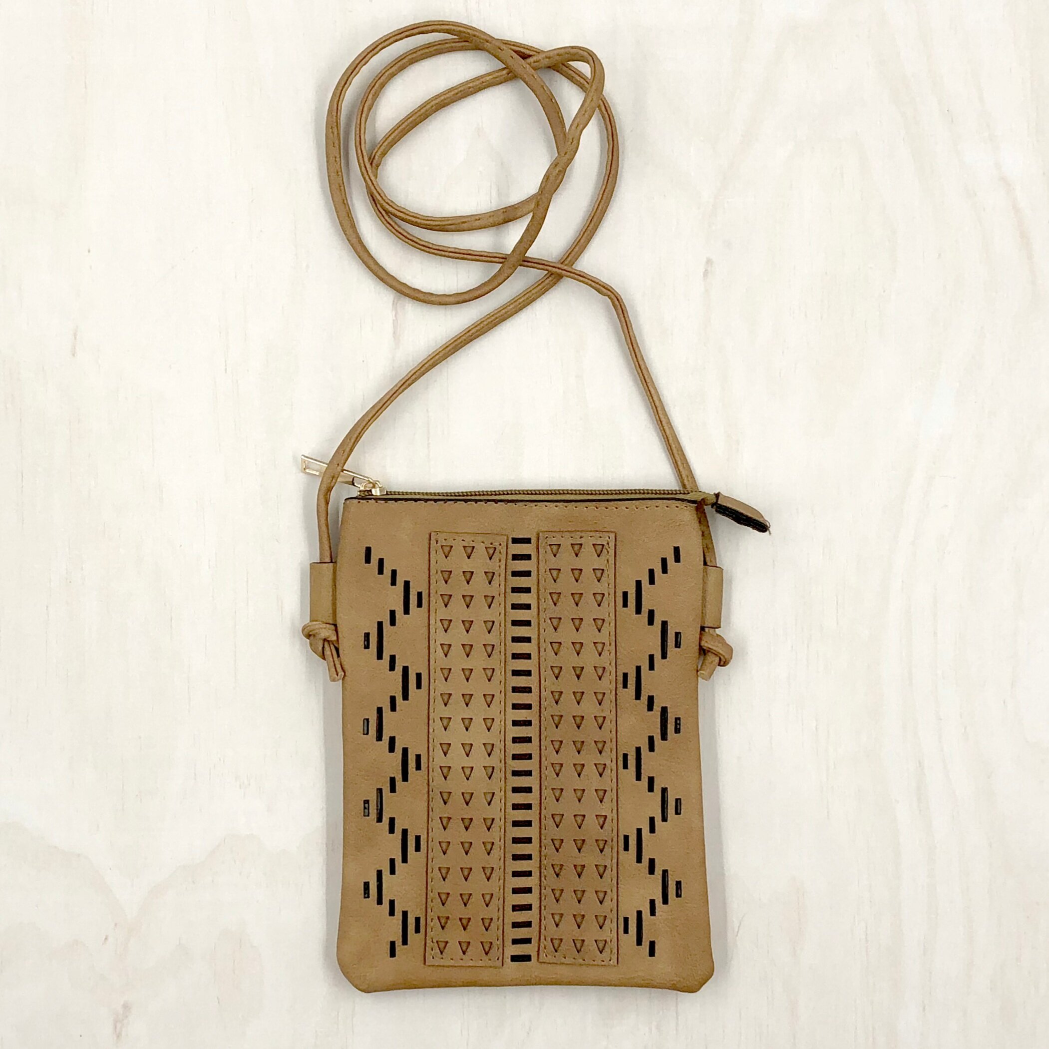 Tan PU Leather Handbag