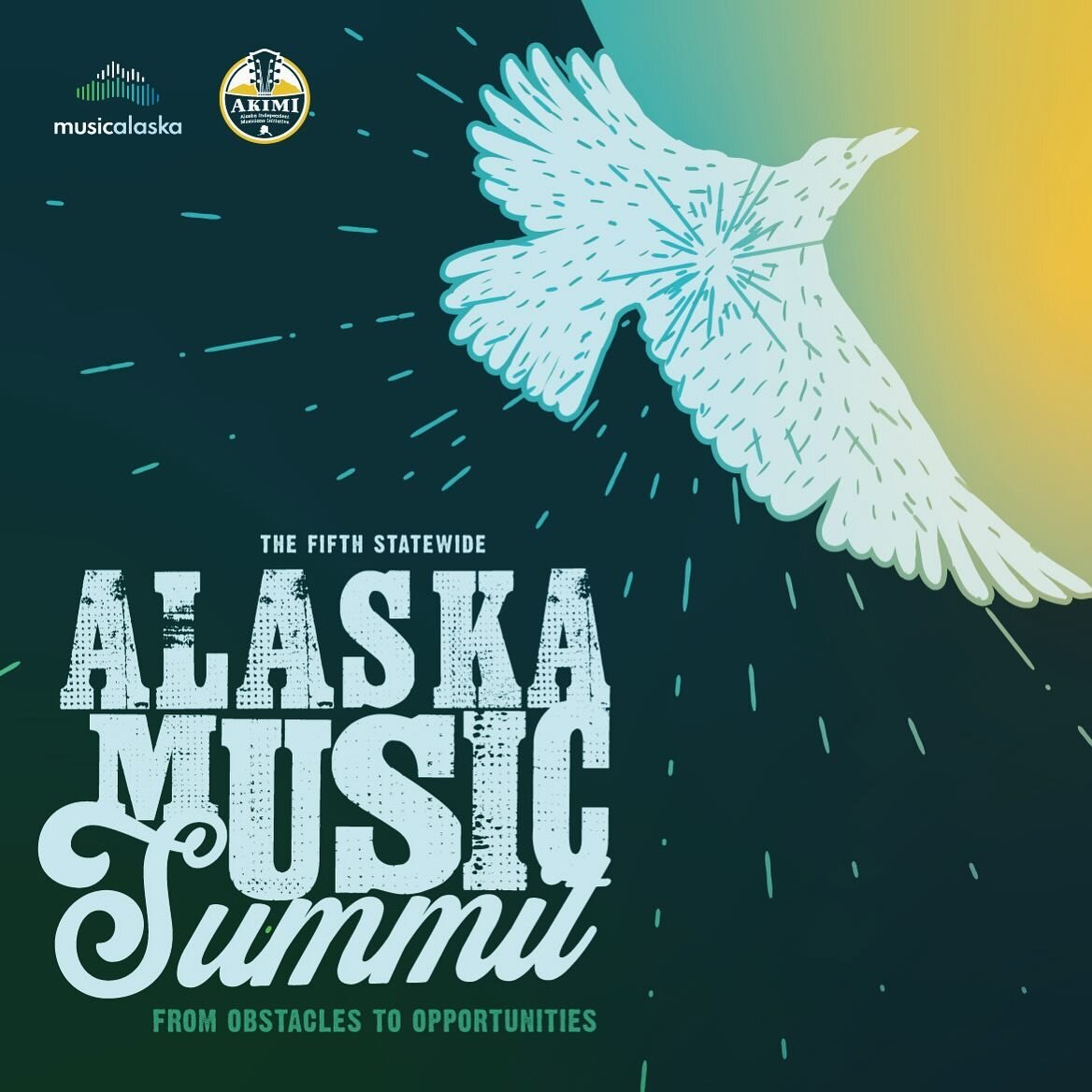 @akimimusic Alaska Music Summit spots are going fast! Registration link in their bio. #poeticadesign #whiteraven 
.
.
.
#posterdesign #musicposter #alaskalife
