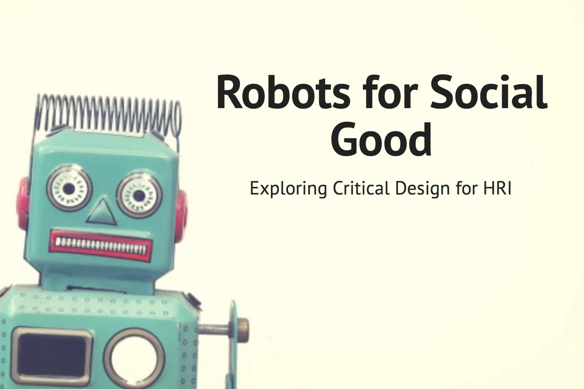 Beitrag auf der International Conference on Human Robot Interaction (HRI)