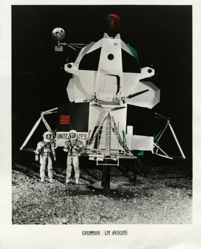 Landingsvaartuig Apollo 11. Foto 1970. Landing vehicle Apollo 11. Photograph 1970.
