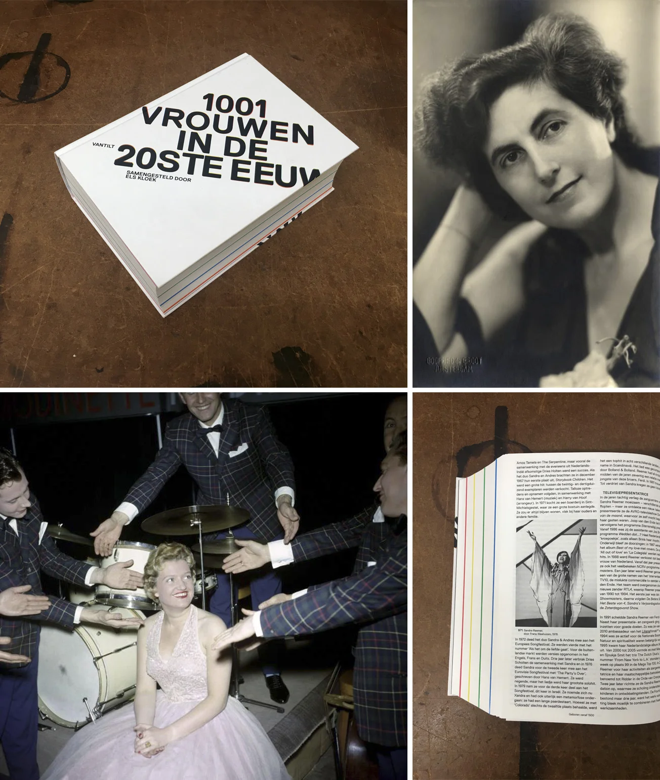 1001 vrouwen in de 20ste eeuw , samengesteld door Els Kloek en vormgegeven door Irma Boom. 1001 vrouwen in de 20ste eeuw , by Els Kloek. Design by Irma Boom.