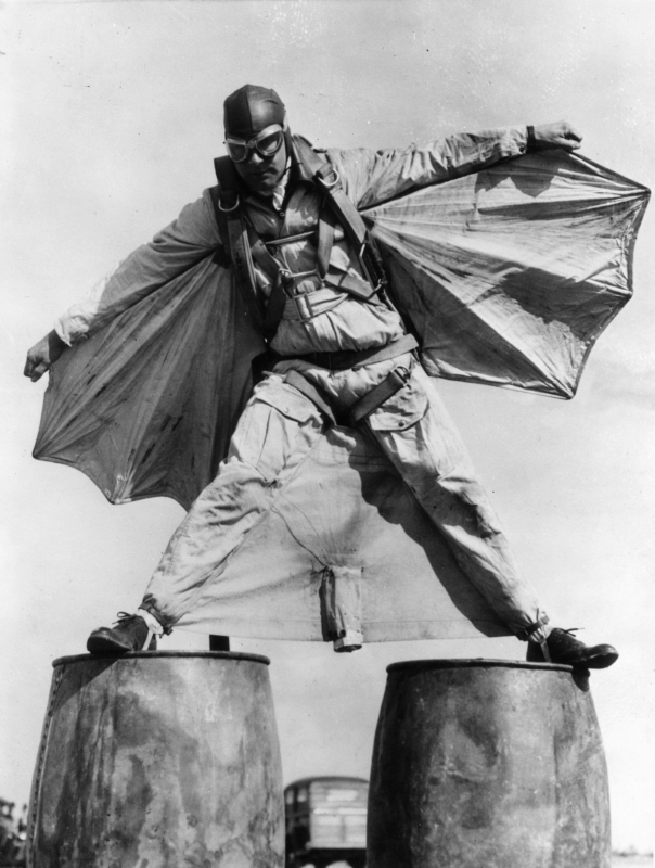 Vliegende man. Flying man.