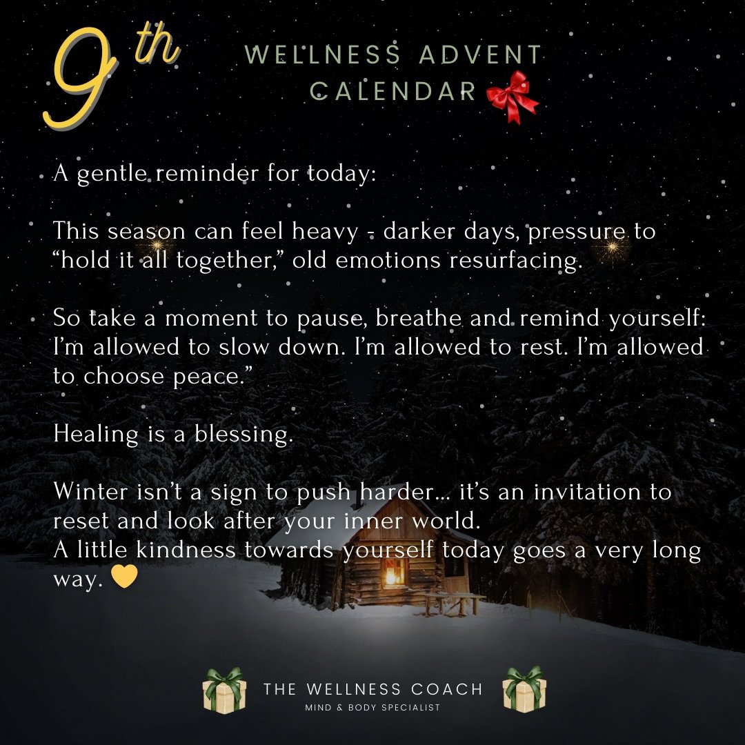 Hello and happy Advent Day! 🎄 I&rsquo;m sharing daily mind &amp; body guidance around health, trauma healing, anxiety therapy and simple ways to feel good! Enjoy. 🎁 

#MentalWellbeing #AnxietySupport #TraumaHealing #MindBodyConnection
#HolisticHeal