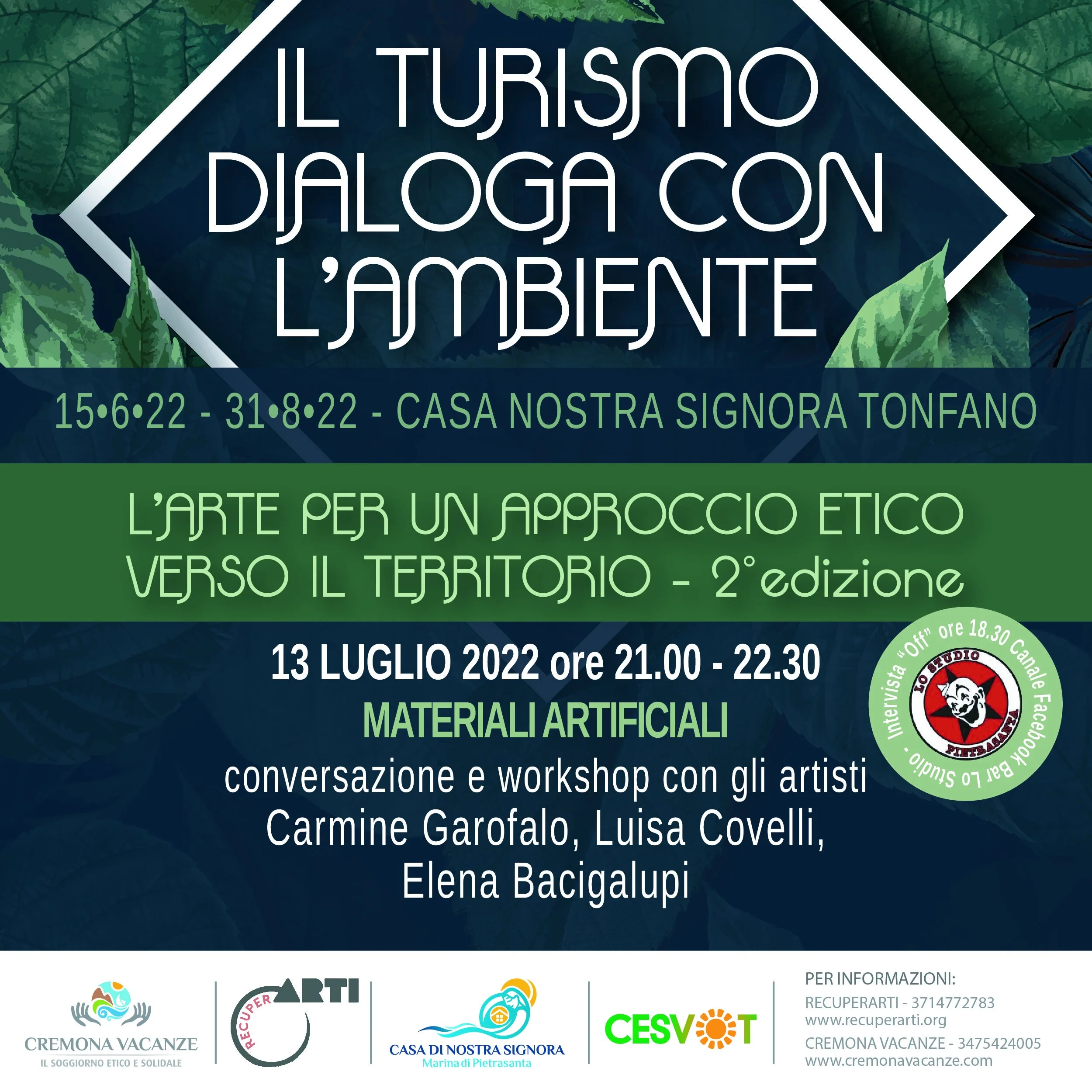Il Turismo dialoga con l'Ambiente - conversazione con gli Artisti 