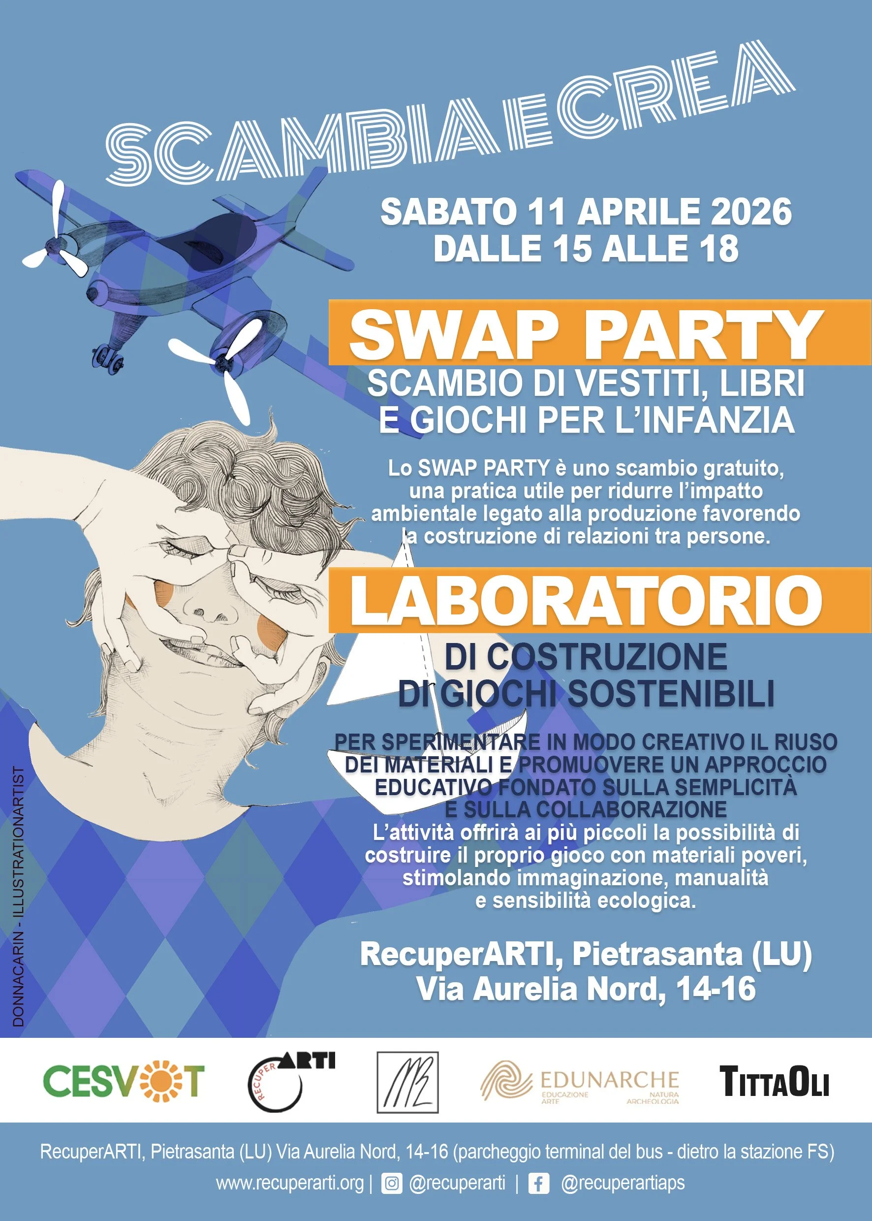 SCAMBIA E CREA: SWAP PARTY E LABORATORIO DI RIUSO CREATIVO BIMBI