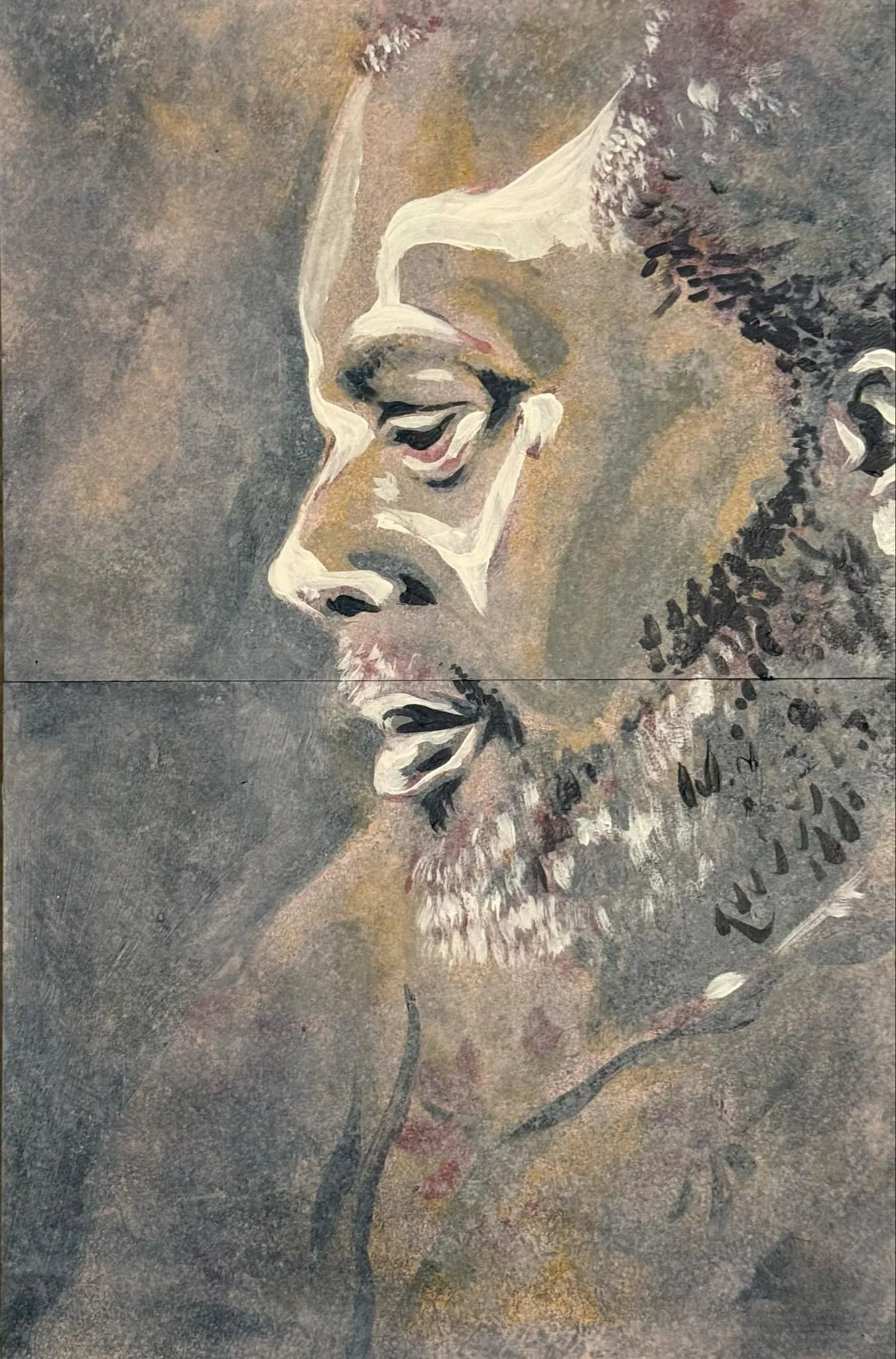 PAT (460mm x 305mm, diptych, house paint on wood)