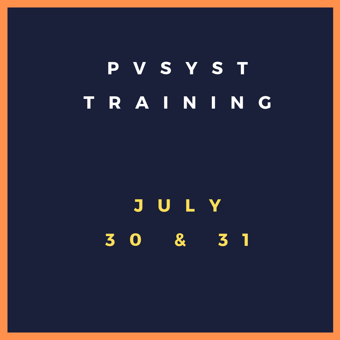 PVsyst Training, July 2019