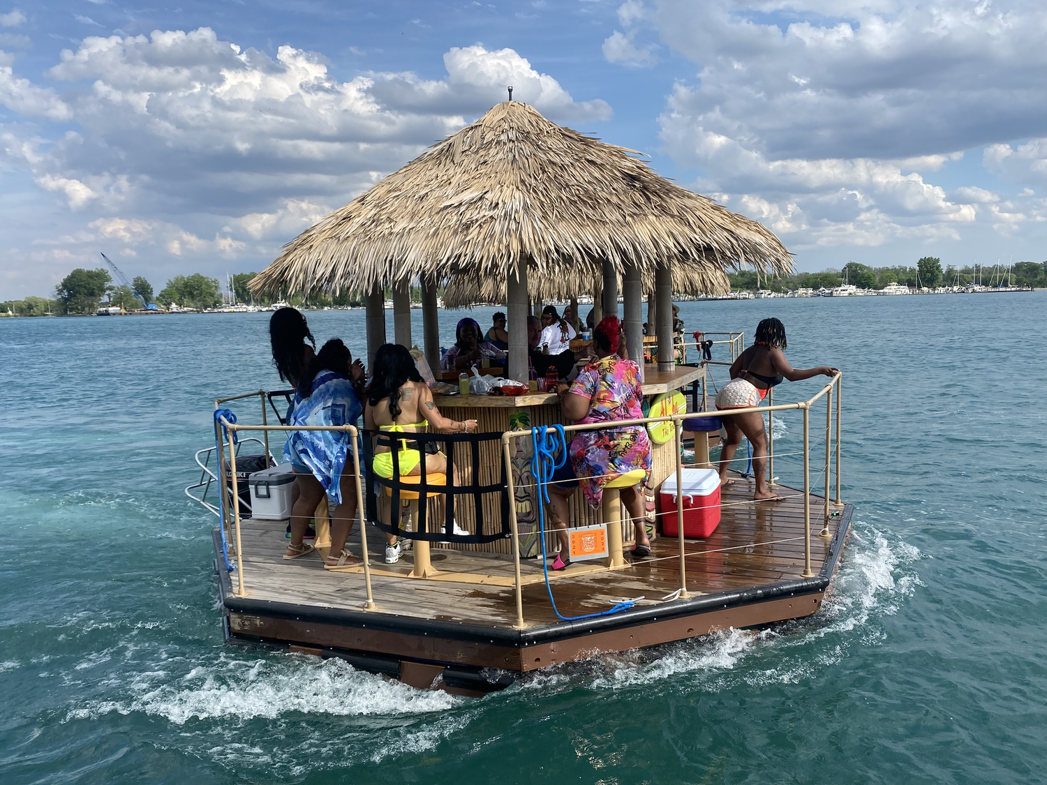 Guests enjoying an Aloha Tiki Tours cruise
