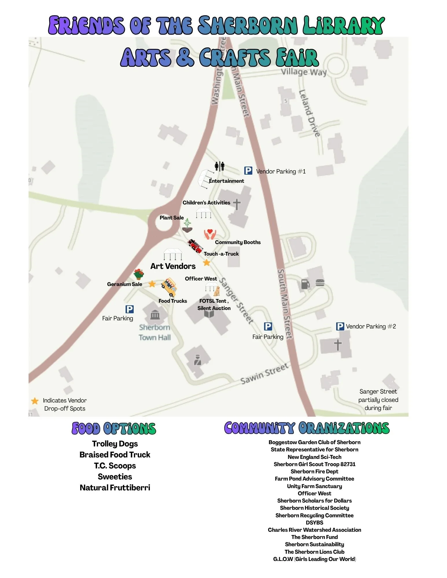 Arts and Crafts Fair Map — Friends of the Sherborn Library