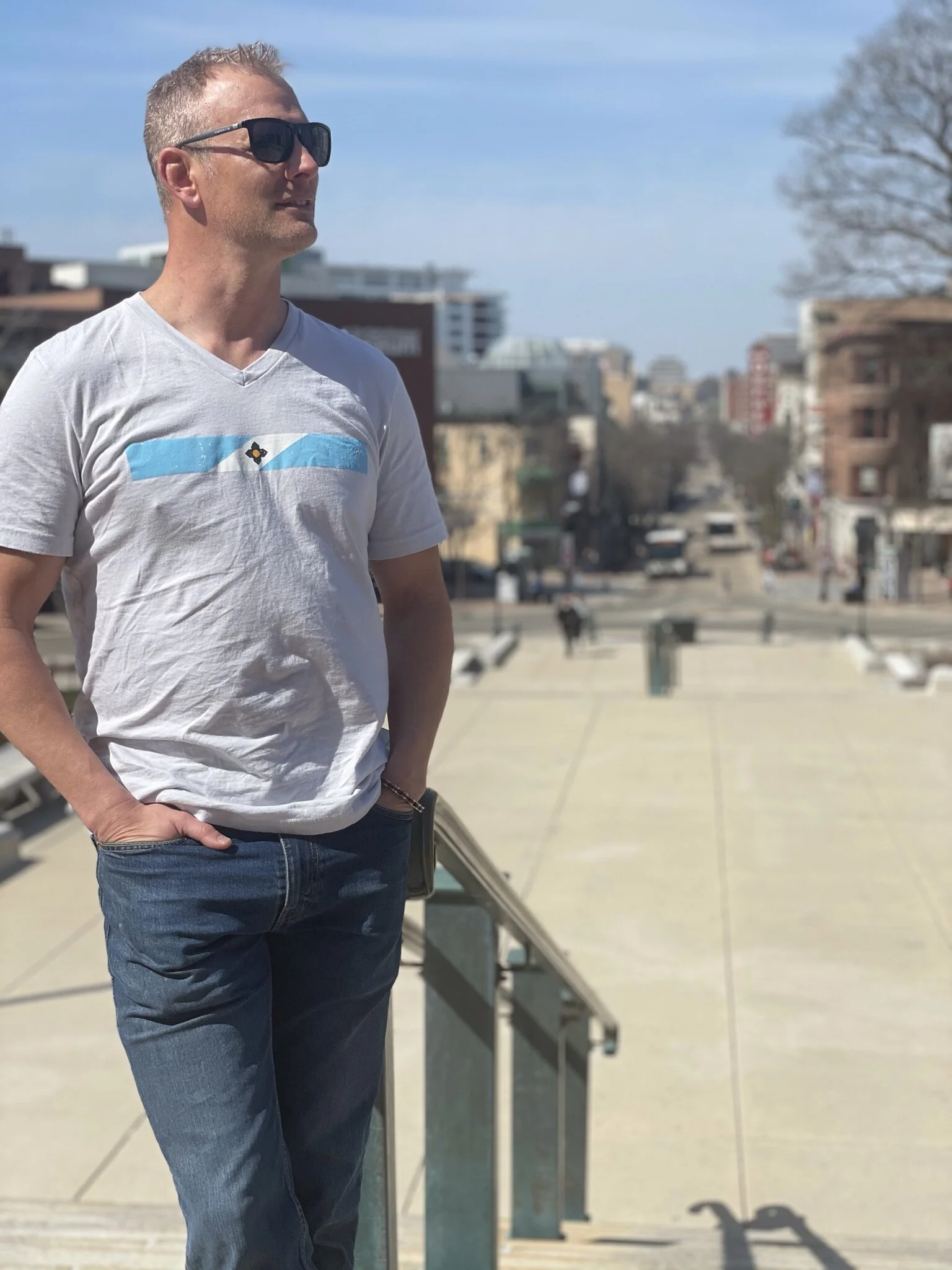 Madison Flag Unisex V neck shirt