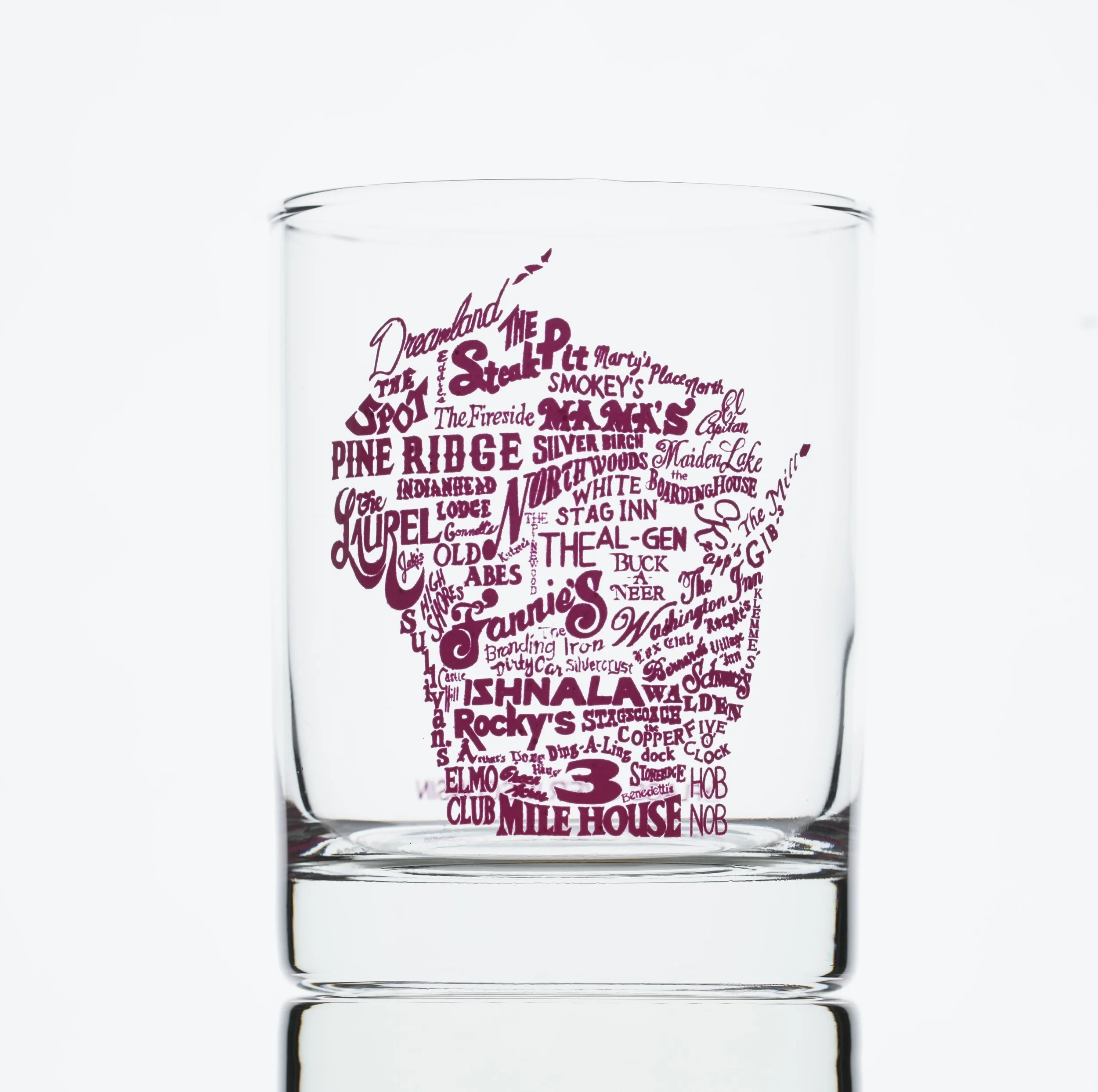 Supper Clubs of Wisconsin Rocks Glass 13.5oz