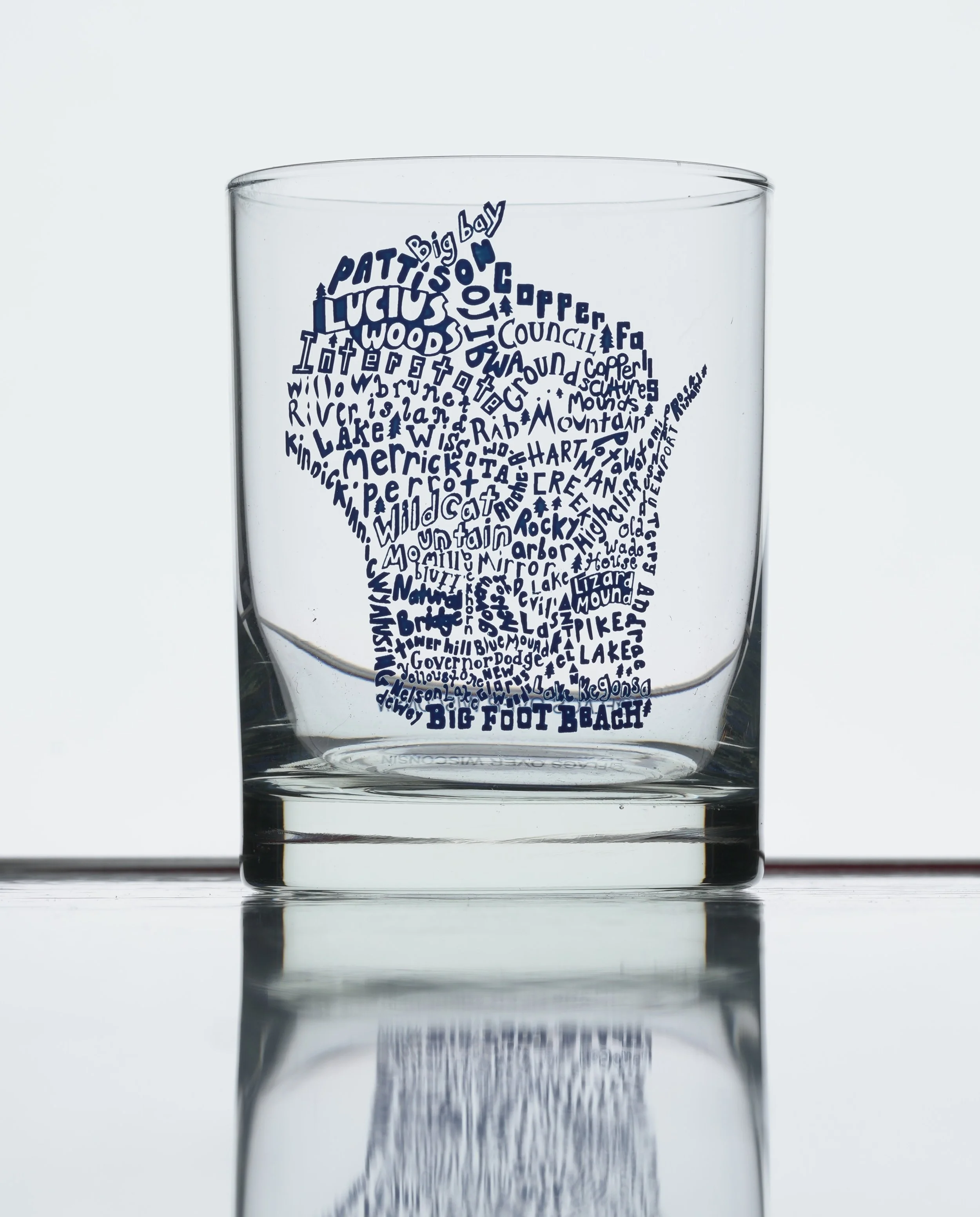 Wisconsin State Parks Rocks Glass 13.5oz