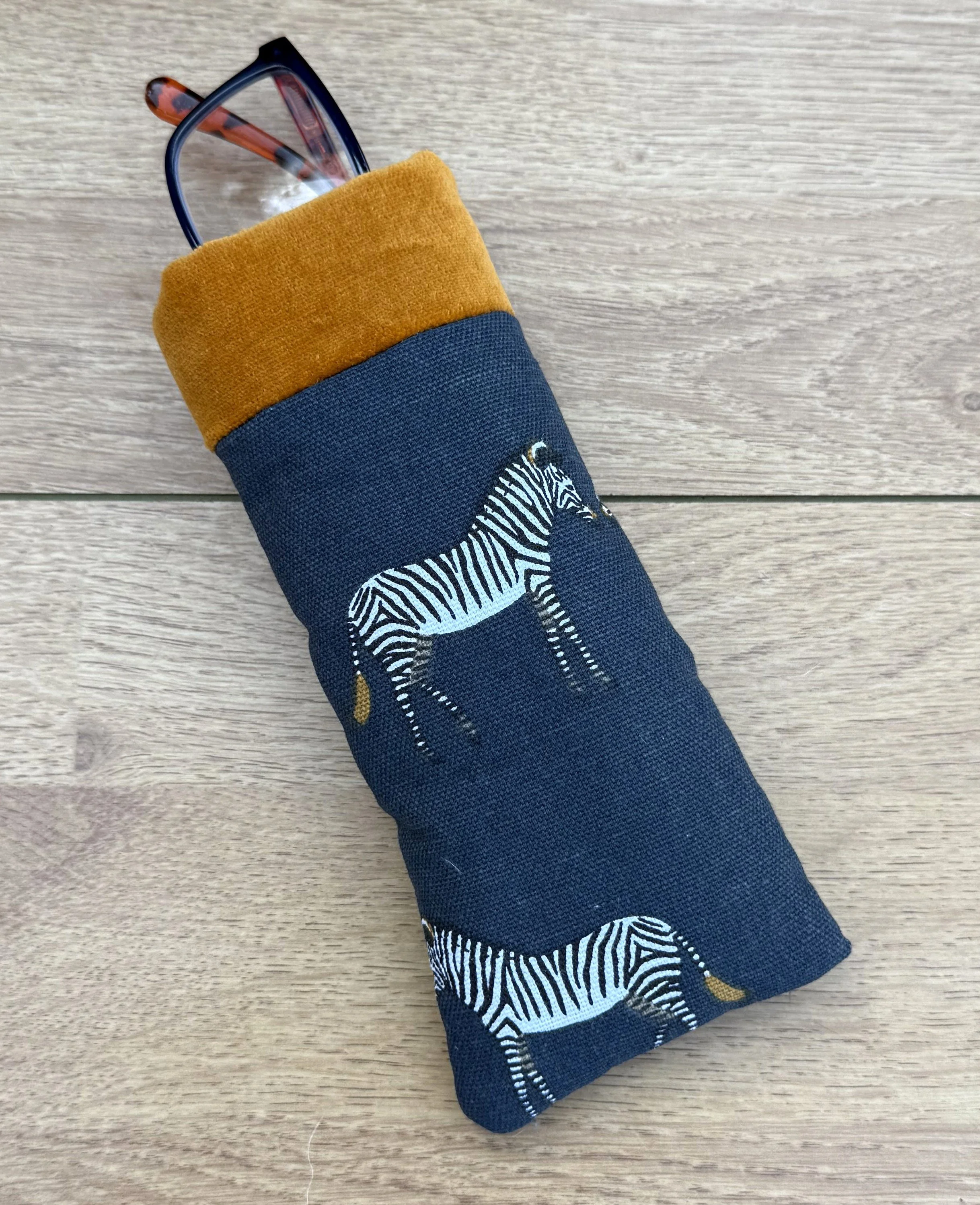 Sophie Allport Handmade Glasses Case Zebras Fur Top.jpg