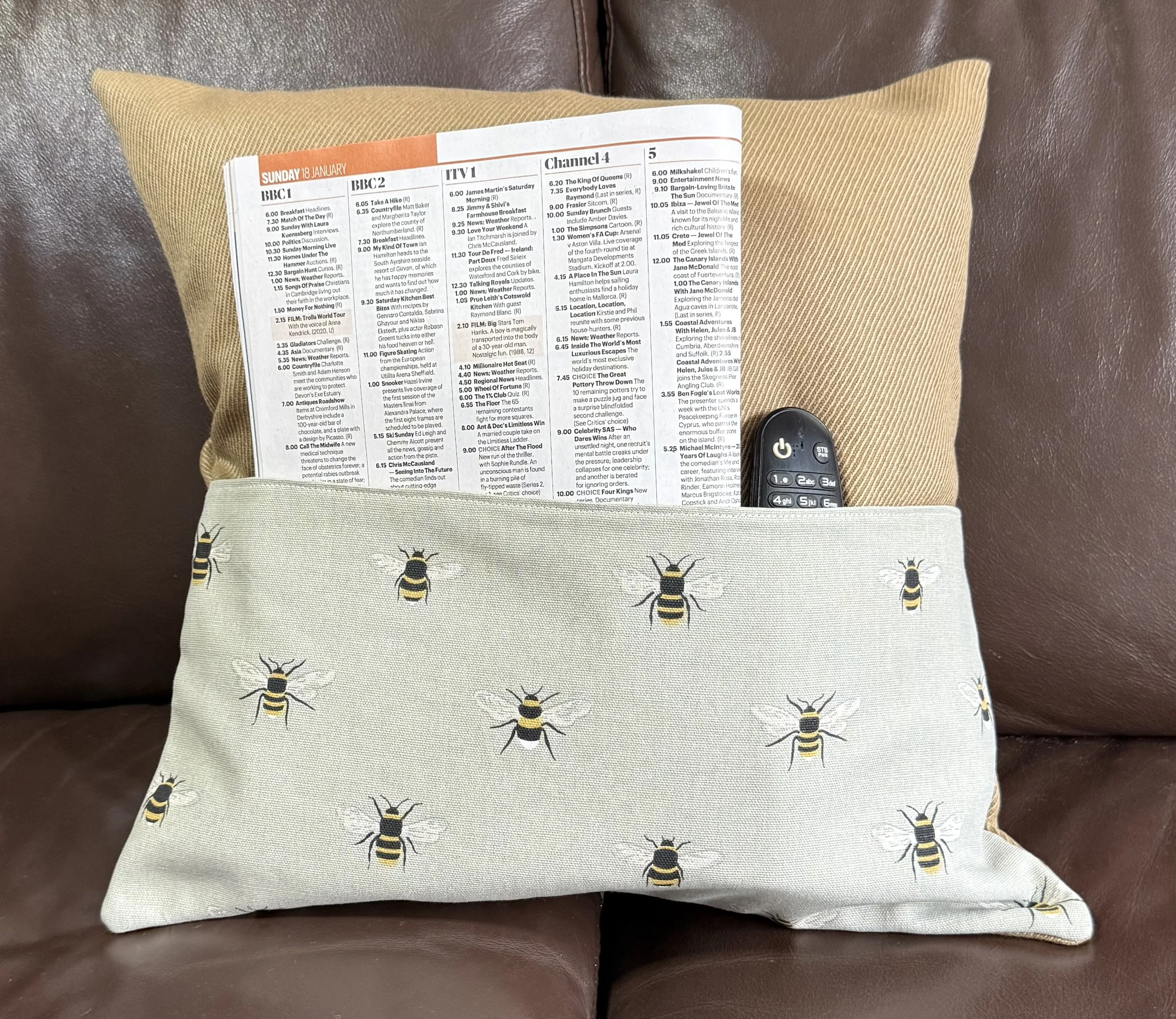 Sophie Allport Bees Reading Book Cushion