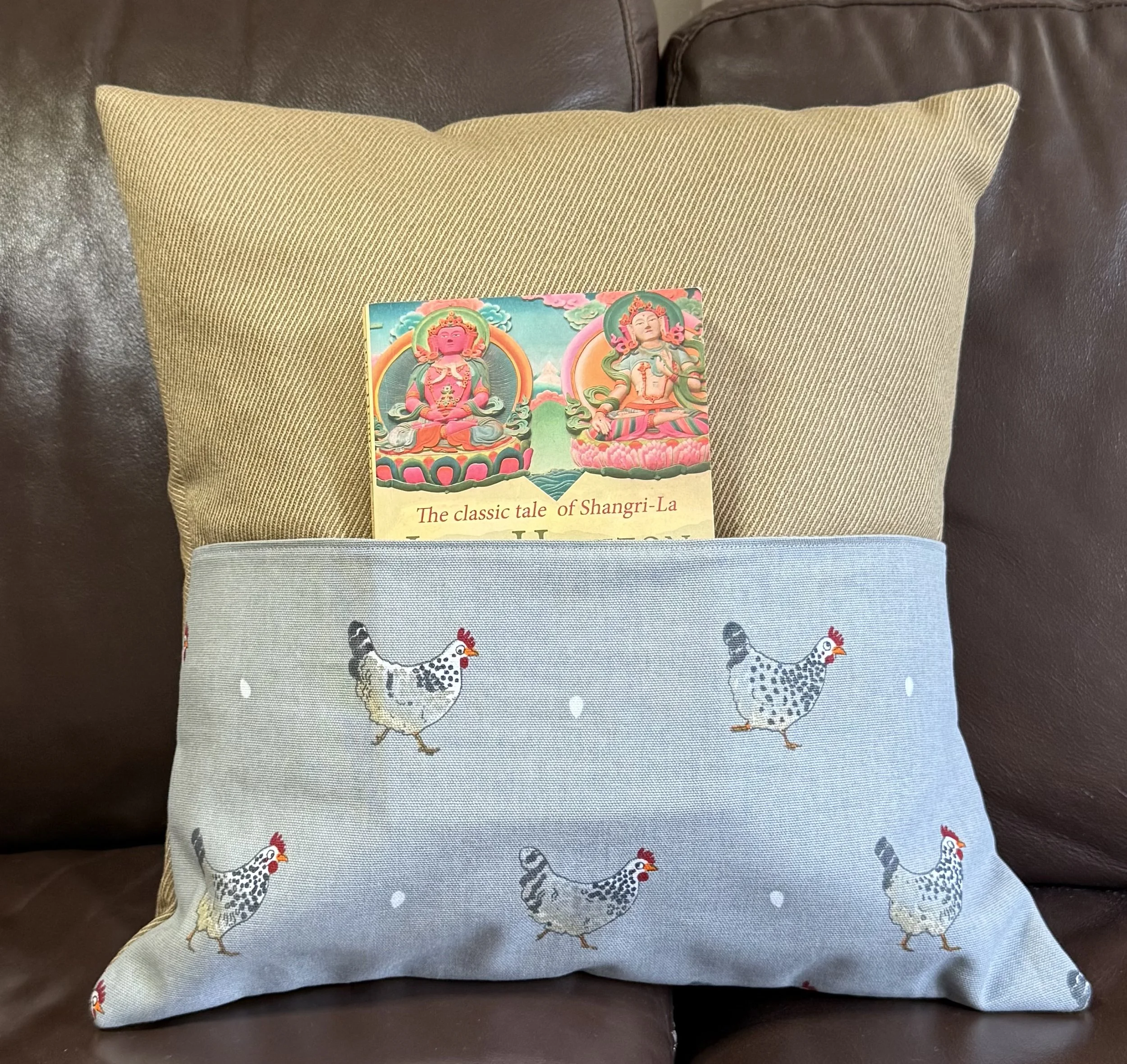 Sophie Allport Chickens Reading Book Cushion