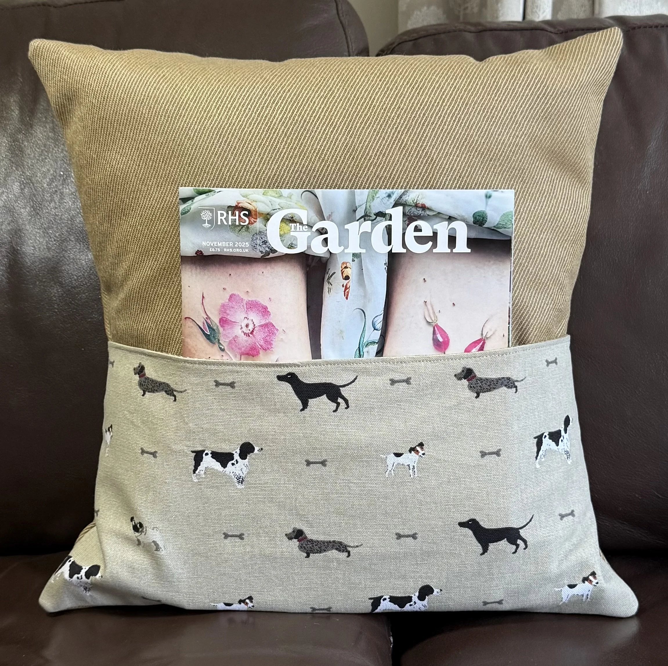 Sophie Allport Woof Dogs Reading Book Cushion