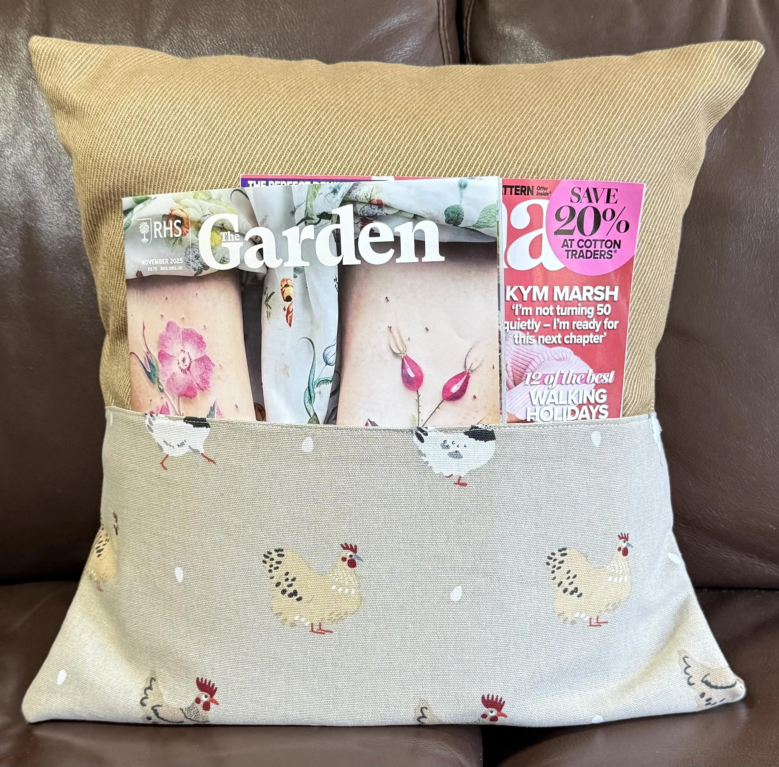 Sophie Allport Lay a Little Egg Chickens Reading Book Cushion