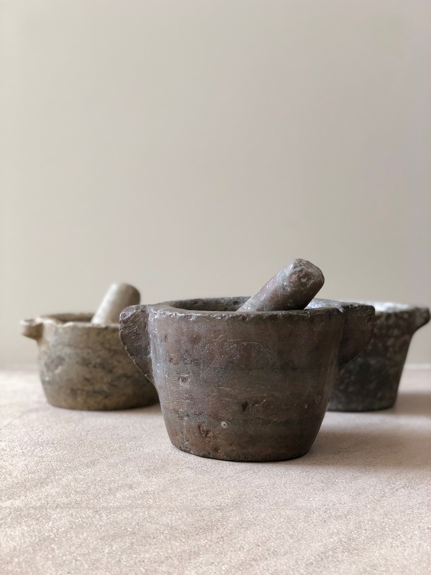 Large primitive Swedish mortars, circa 1700
