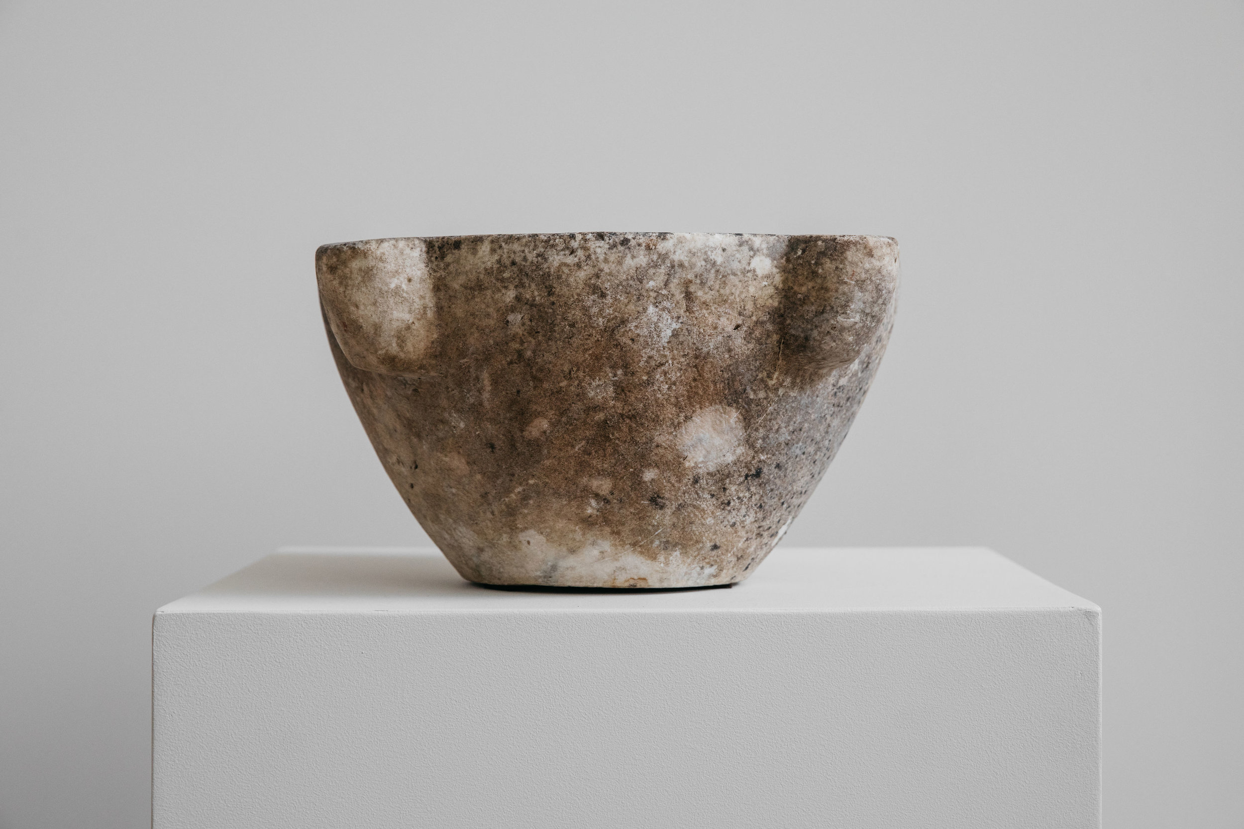 Very Large French Marble Mortar, 19th Century