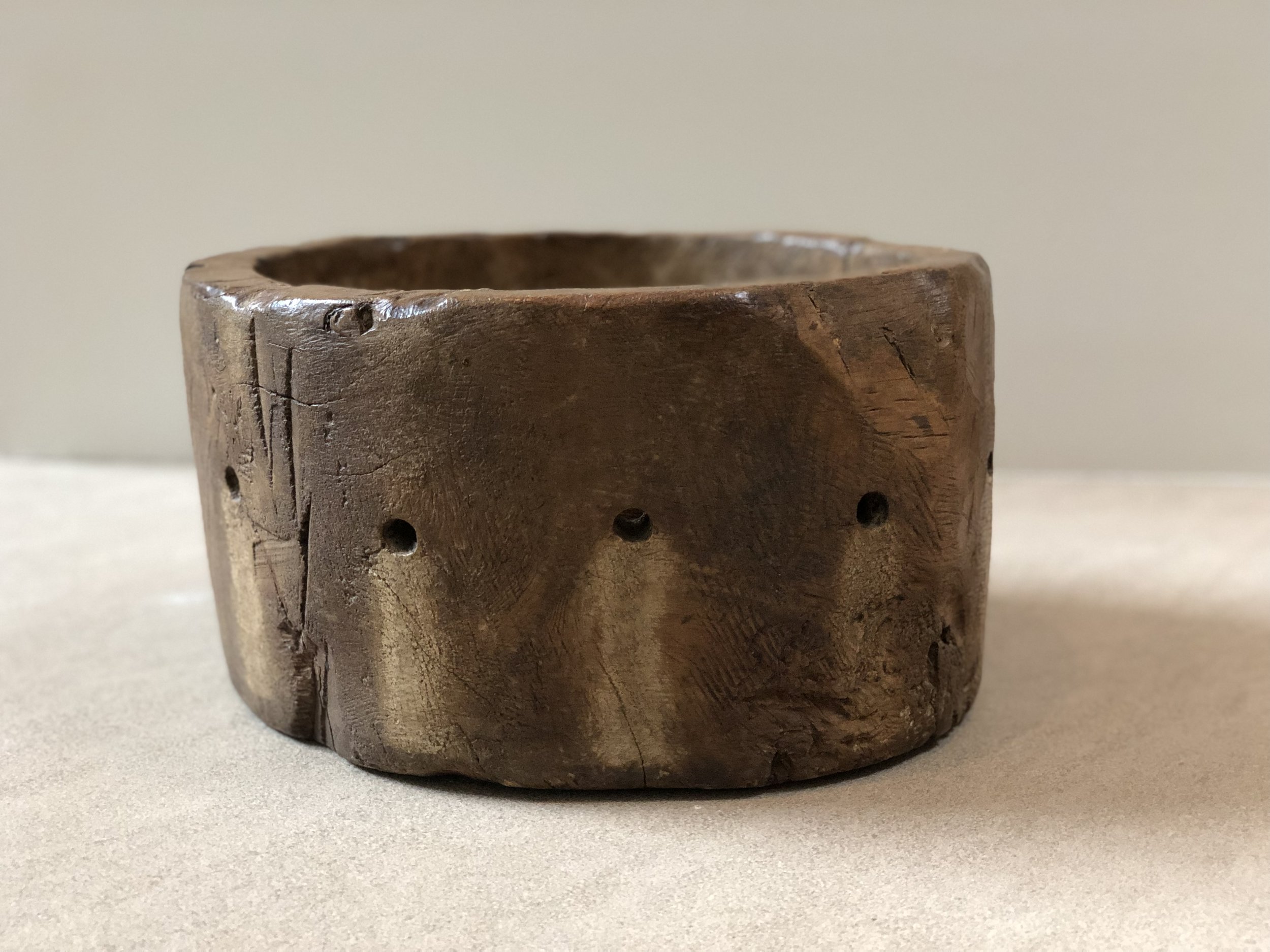 Large 19th Century Century Cheese Straining Bowl, France