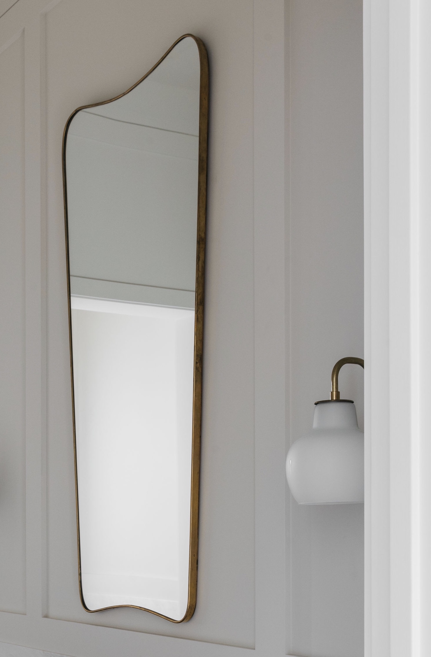 Italian Brass Mirror, Mid-Century RESERVED
