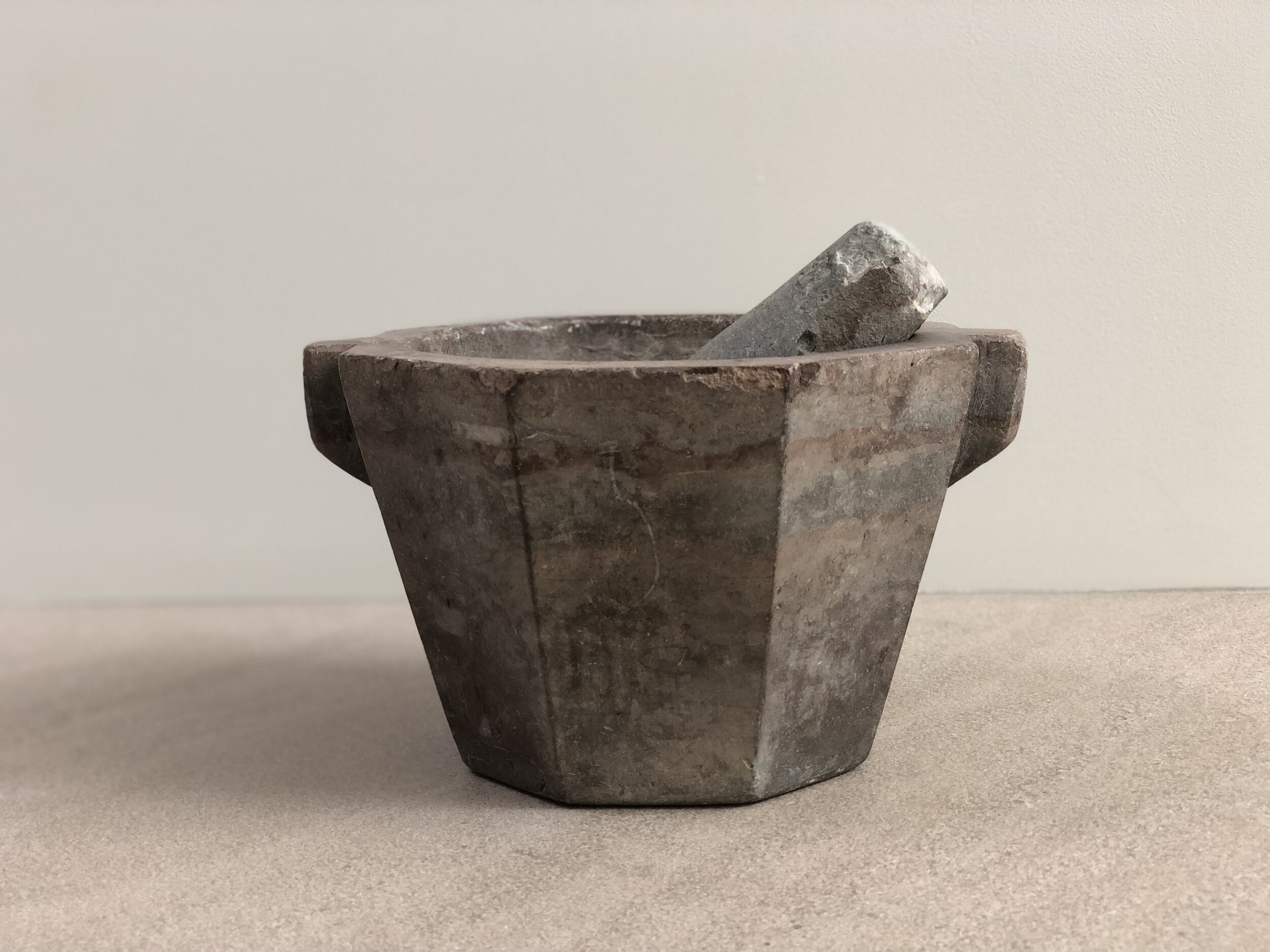 Large Swedish Mortar and Pestle, 18th Century