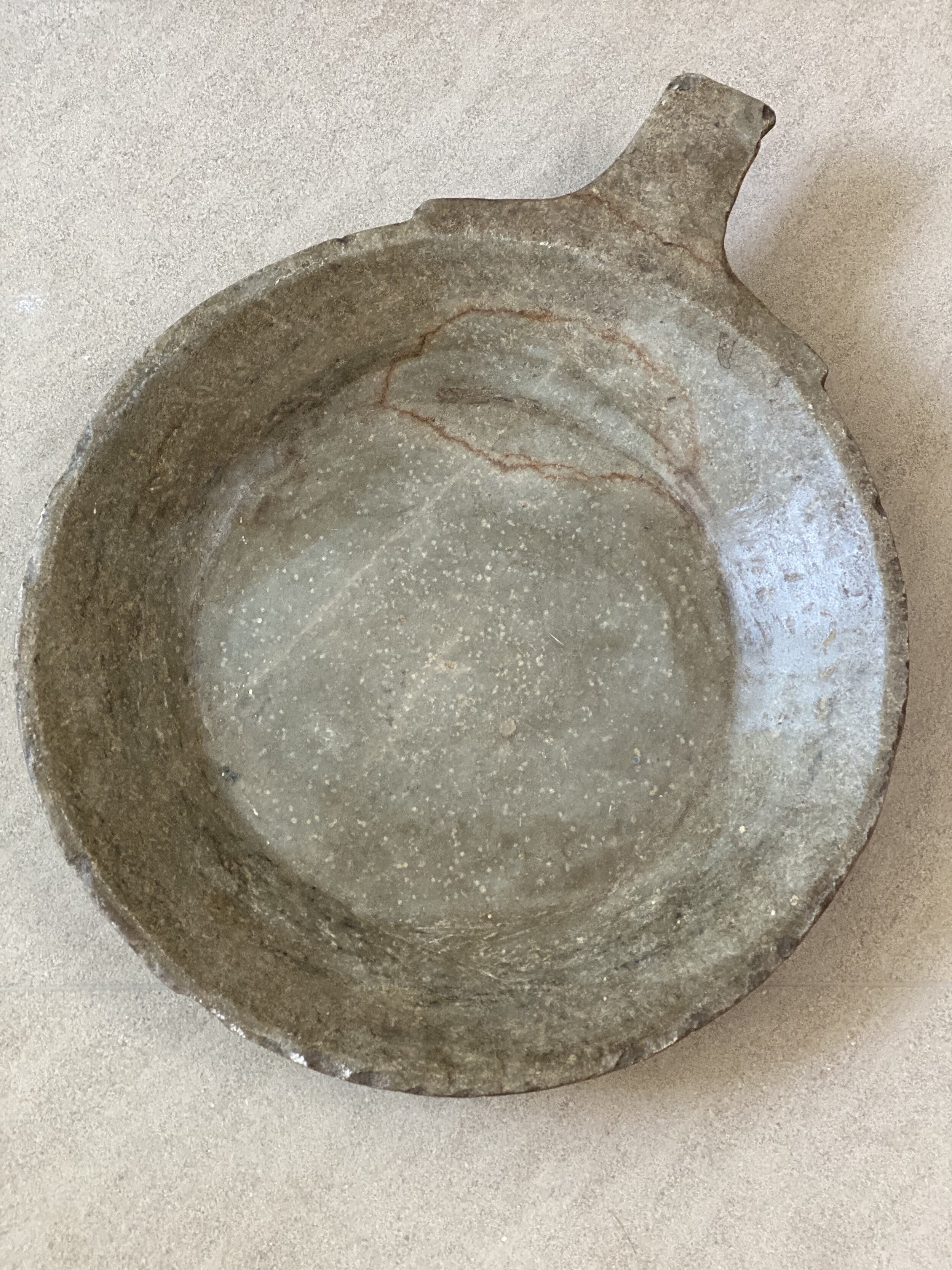 Indian Stone Platter, circa 1900 23 inches x 18 1/2 inches RESERVED