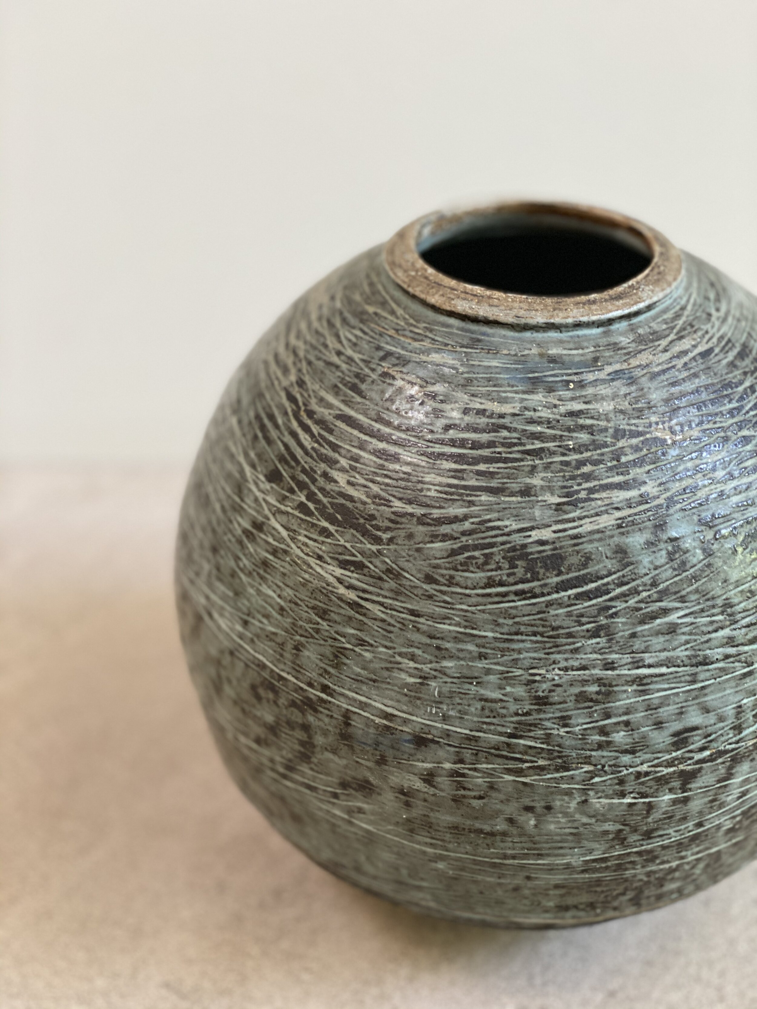 Ceramic Vase signed by Victor Primm, 1963 9 inches tall RESERVED
