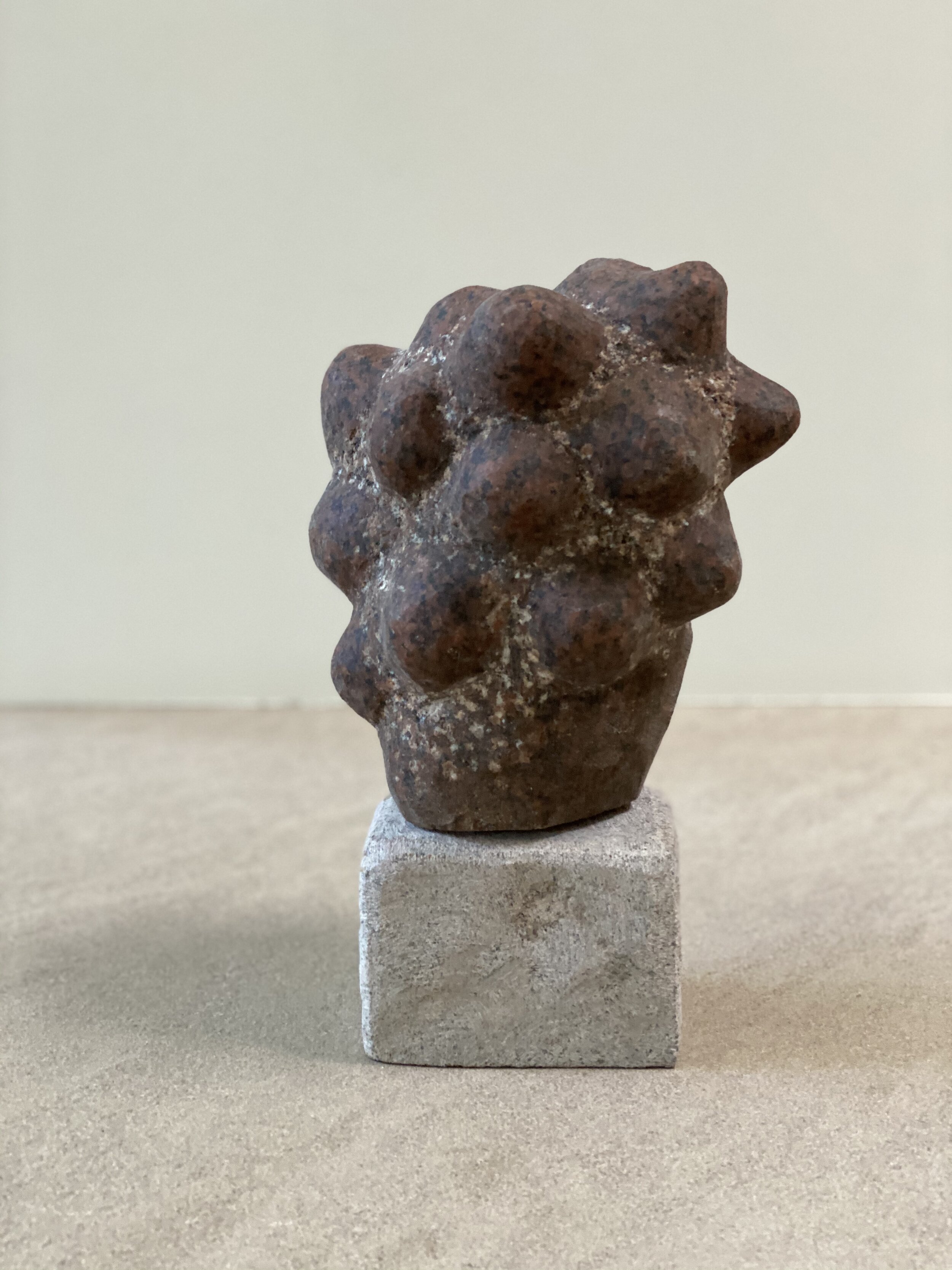 Contemporary Danish Sculpture in Granite 12 x 7 x 6 inches with stand