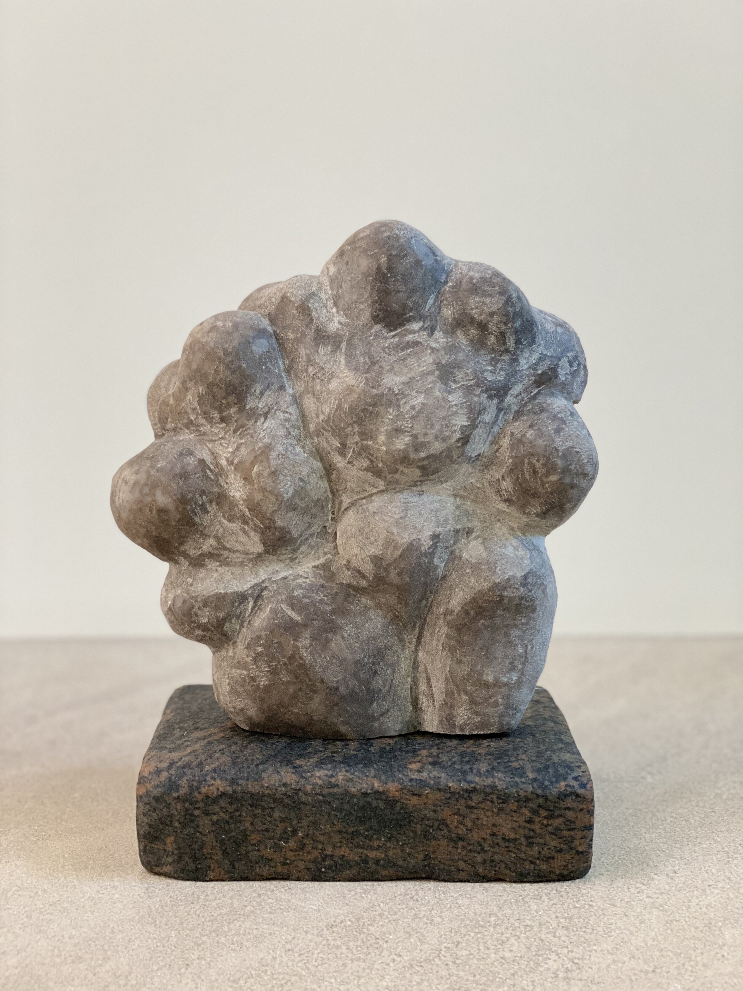 Contemporary Danish Sculpture in Granite 11 inches with custom stand
