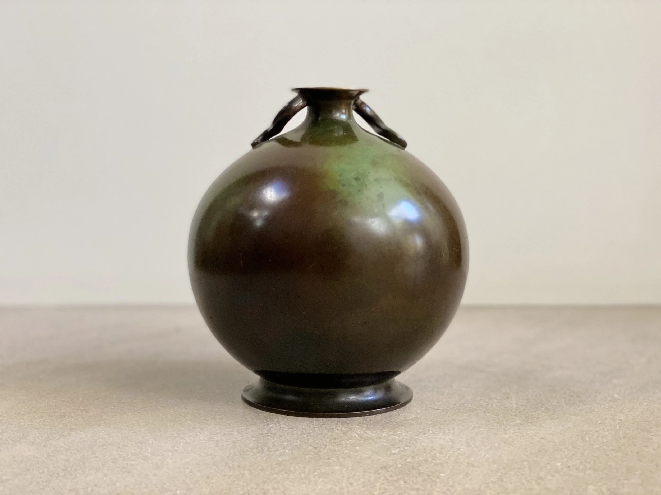 Rare Bronze Vase by Just Andersen, Denmark 1930-1940 7 1/2 inches tall