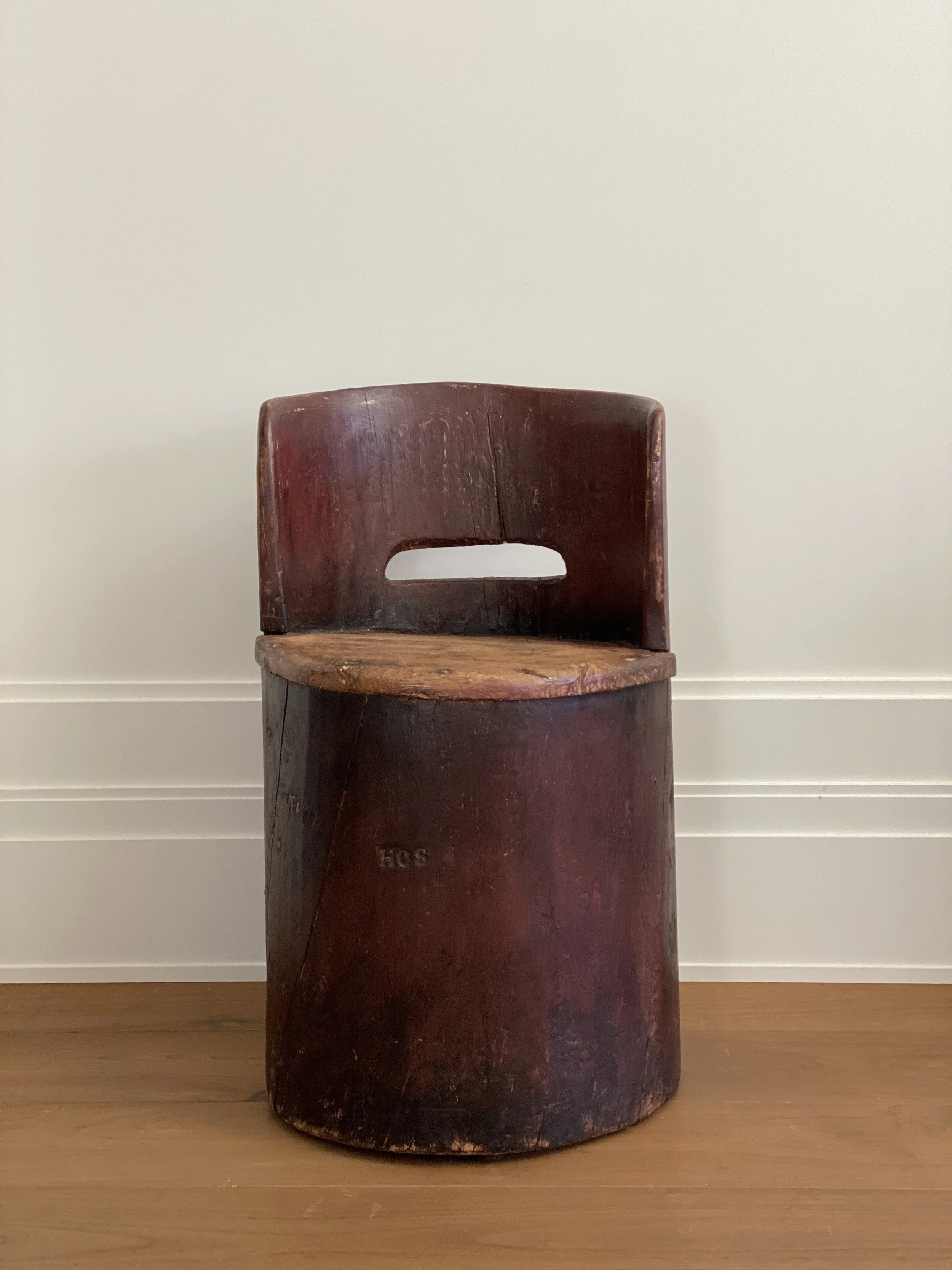 Swedish Kubbstol with Original Paint c. 1800