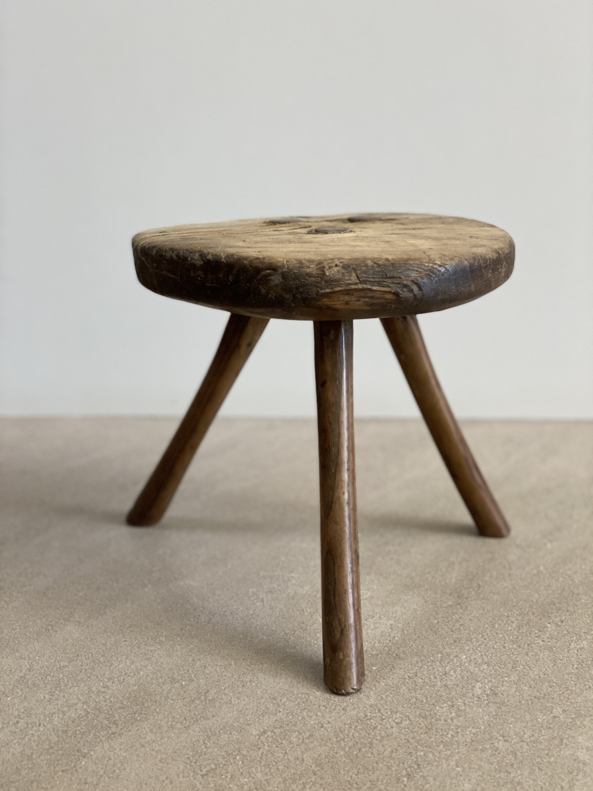 19th Century French Tripod Stool 10 x 9 1/2 inches