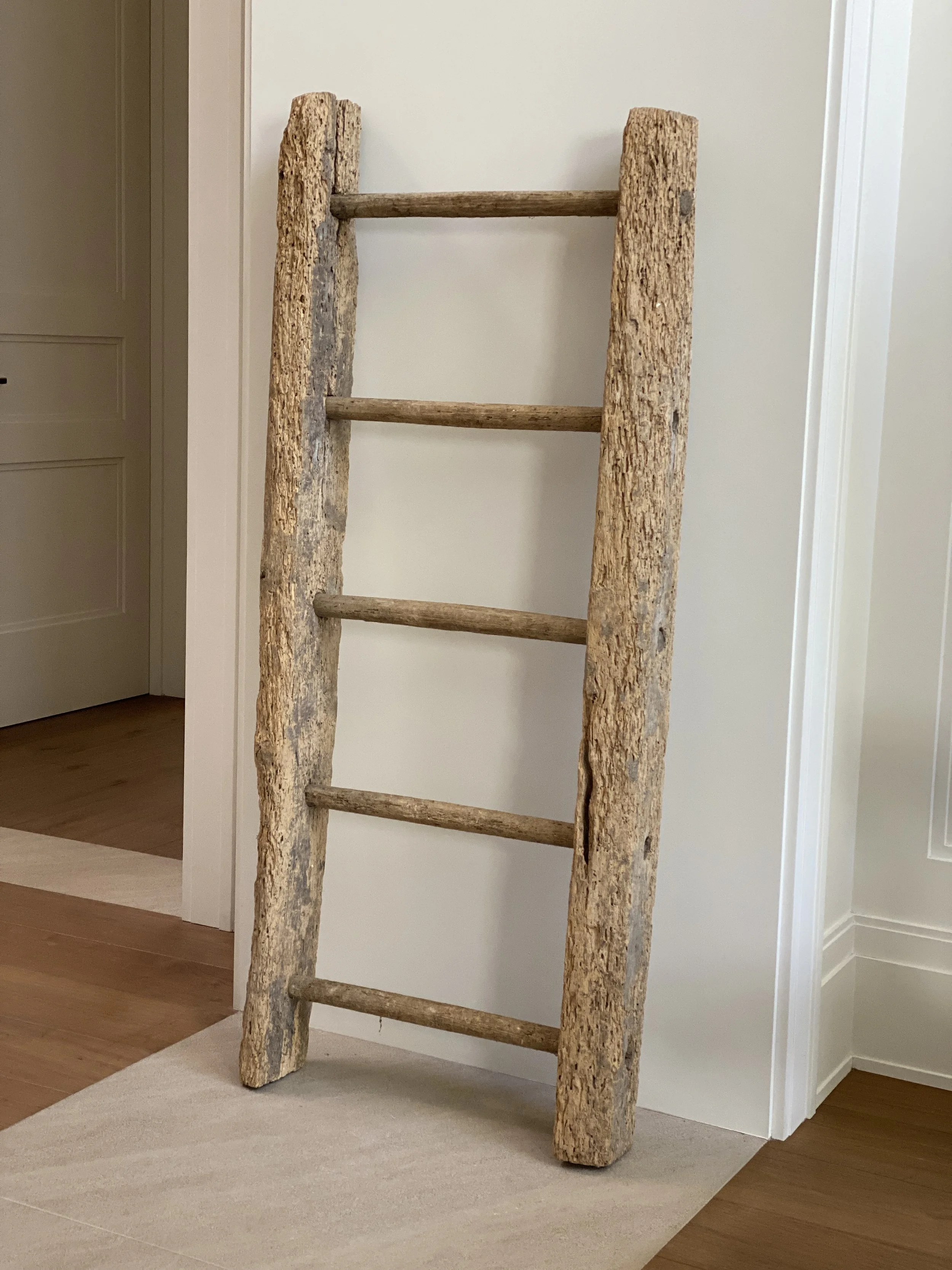 French Wabi Wooden Ladder, 19th Century 54 x 23 x 5 inches