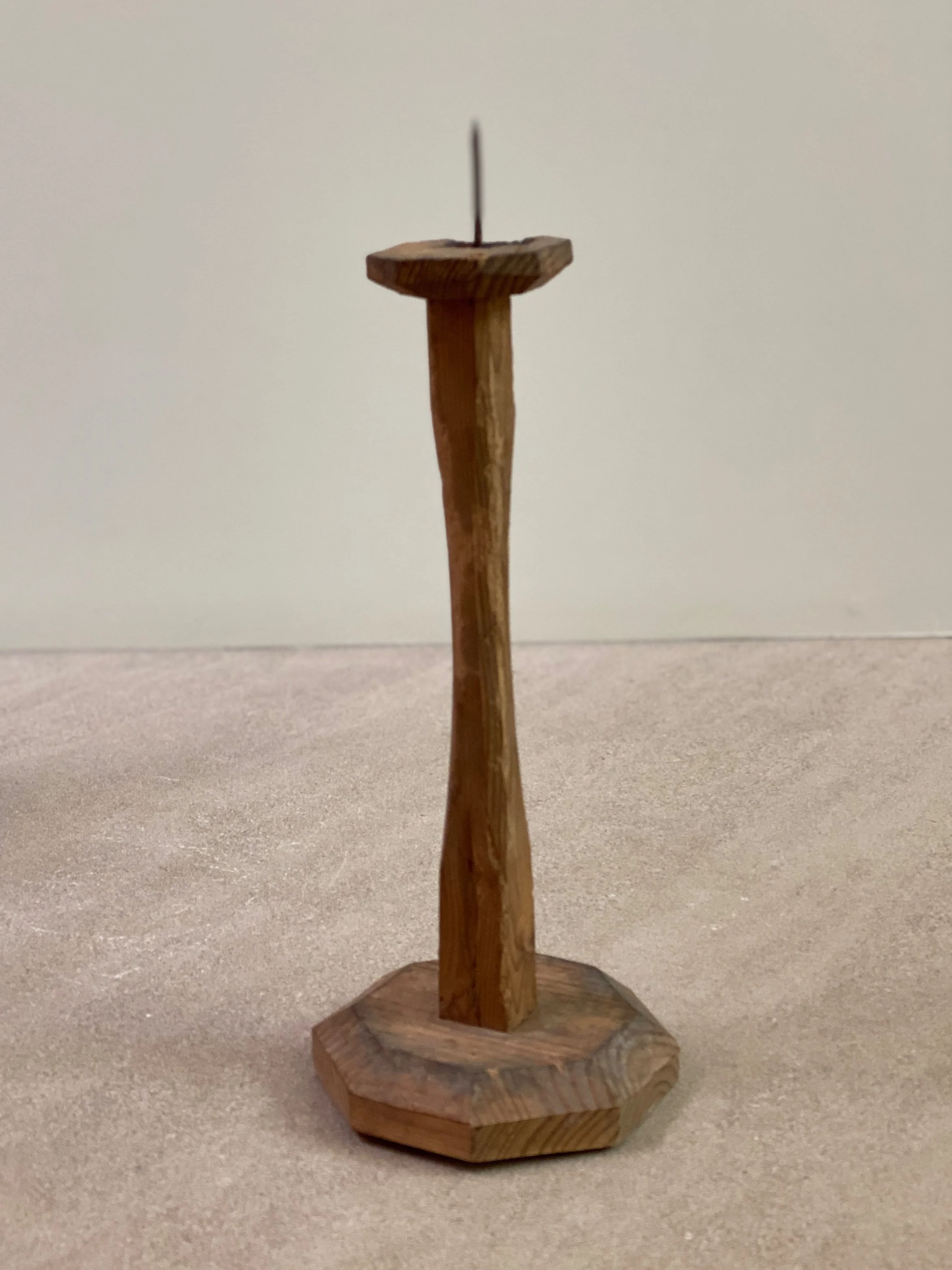Antique Japanese Candlestick 13 inches tall