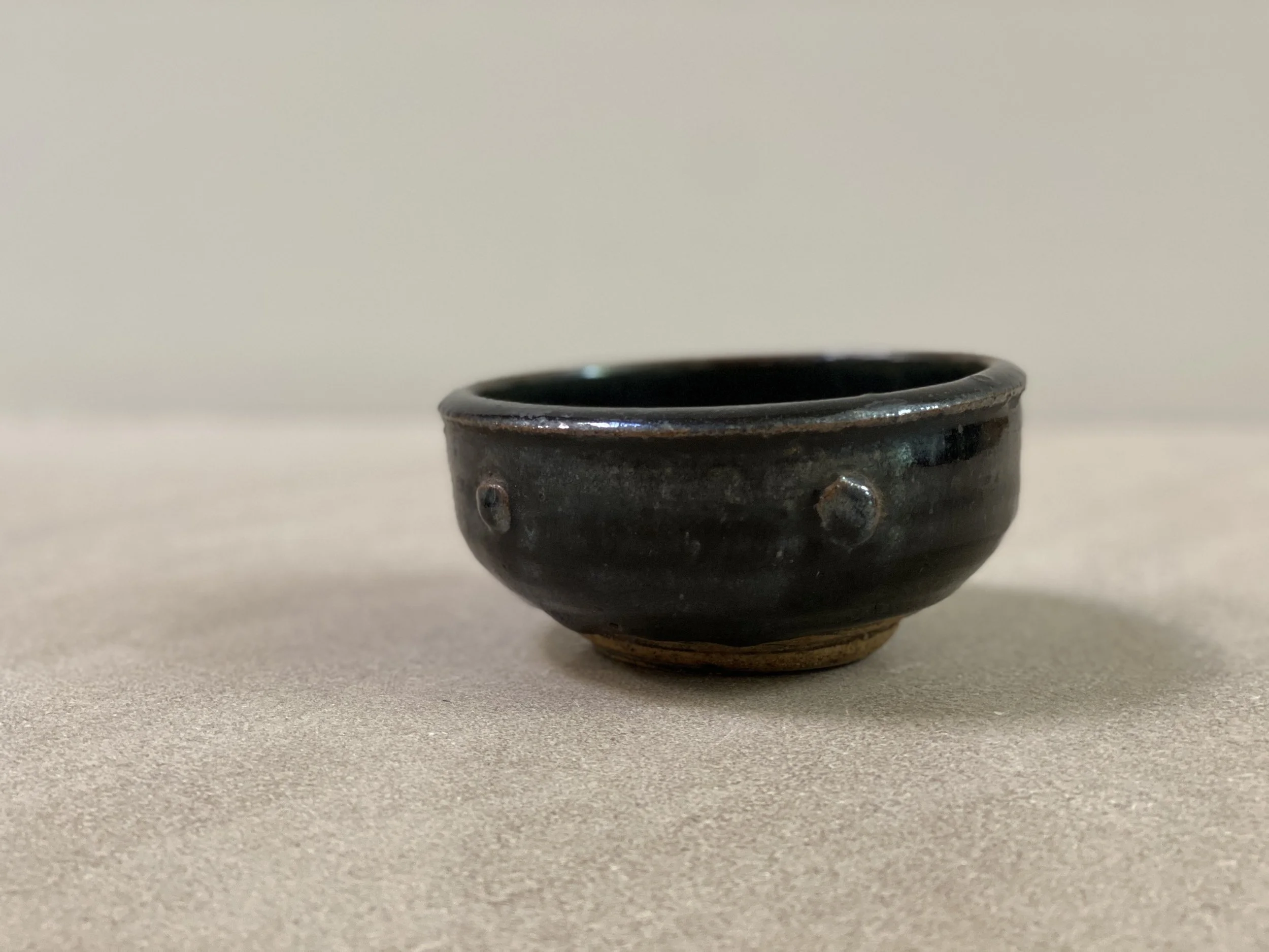 Chinese Tea Bowl with Beautiful Black Glazing, Ming Era 5 1/2 x 2 1/2 inches