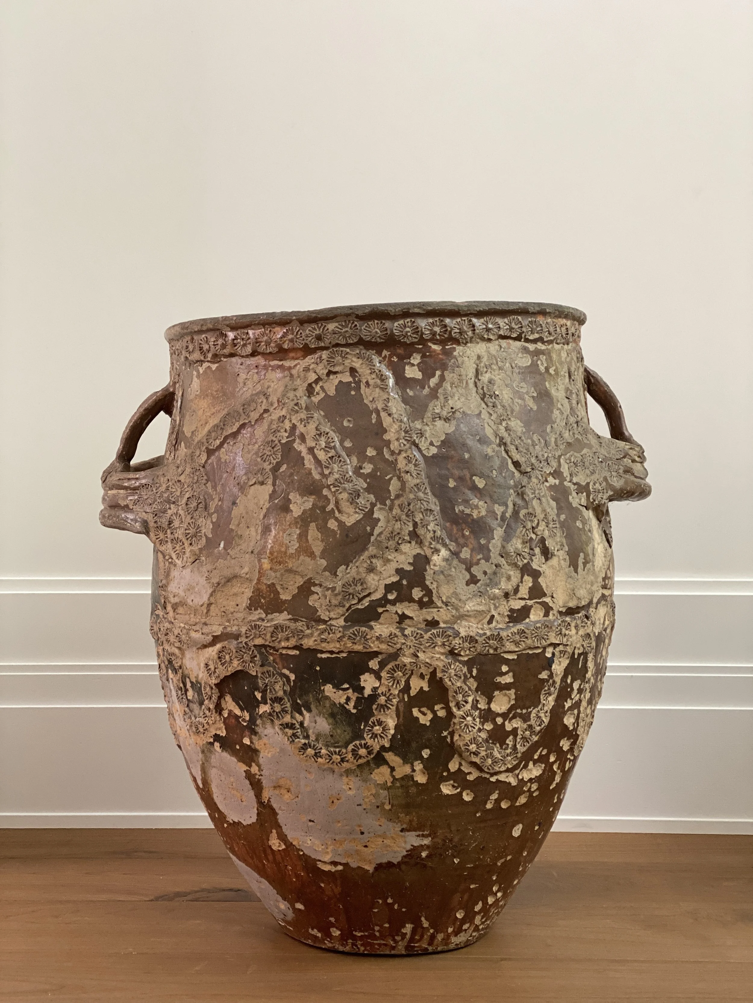 Massive Late 18th/Early 19th Century Pot with Amazing Patina and Old Repairs 27 x 24 inches with 16 inch opening