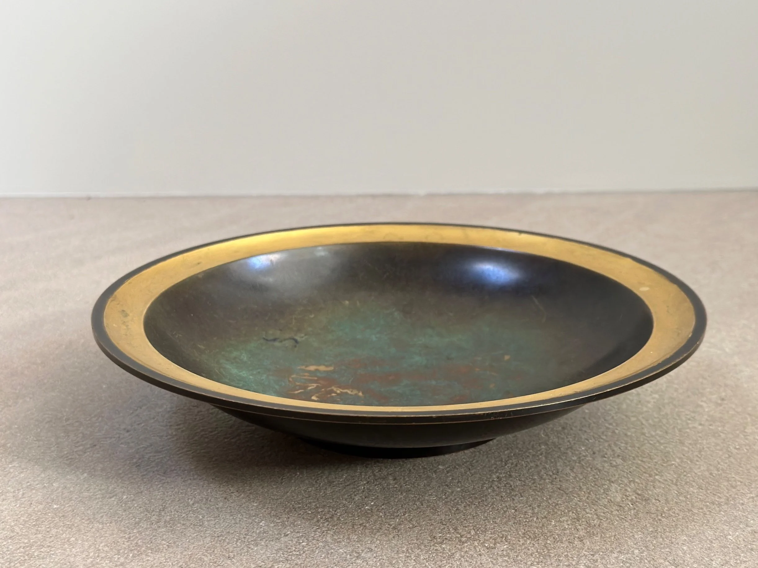 Bronze Bowl with Amazing Patina by Just Andersen, Denmark 1930s 9 1/2 x 2 inches
